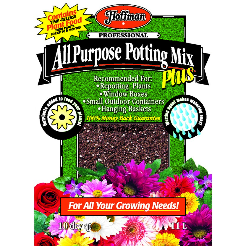 Hoffman 10qt All Purpose Potting Soil Plus — priced per each; minimum 5; multiples of 5