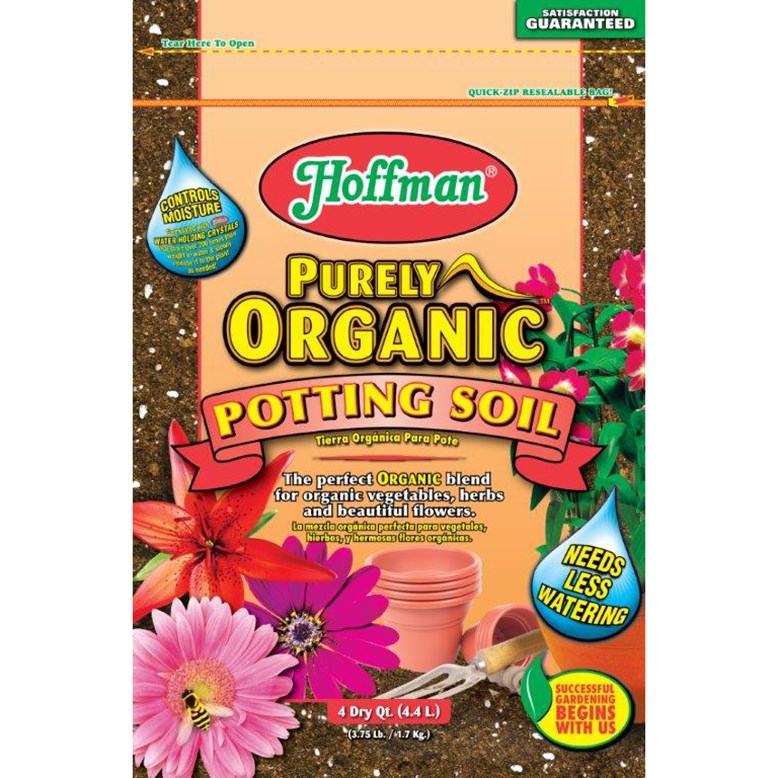 Hoffman 4QT All Purpose Purely Organic Potting Mix — priced per each; minimum 12; multiples of 12