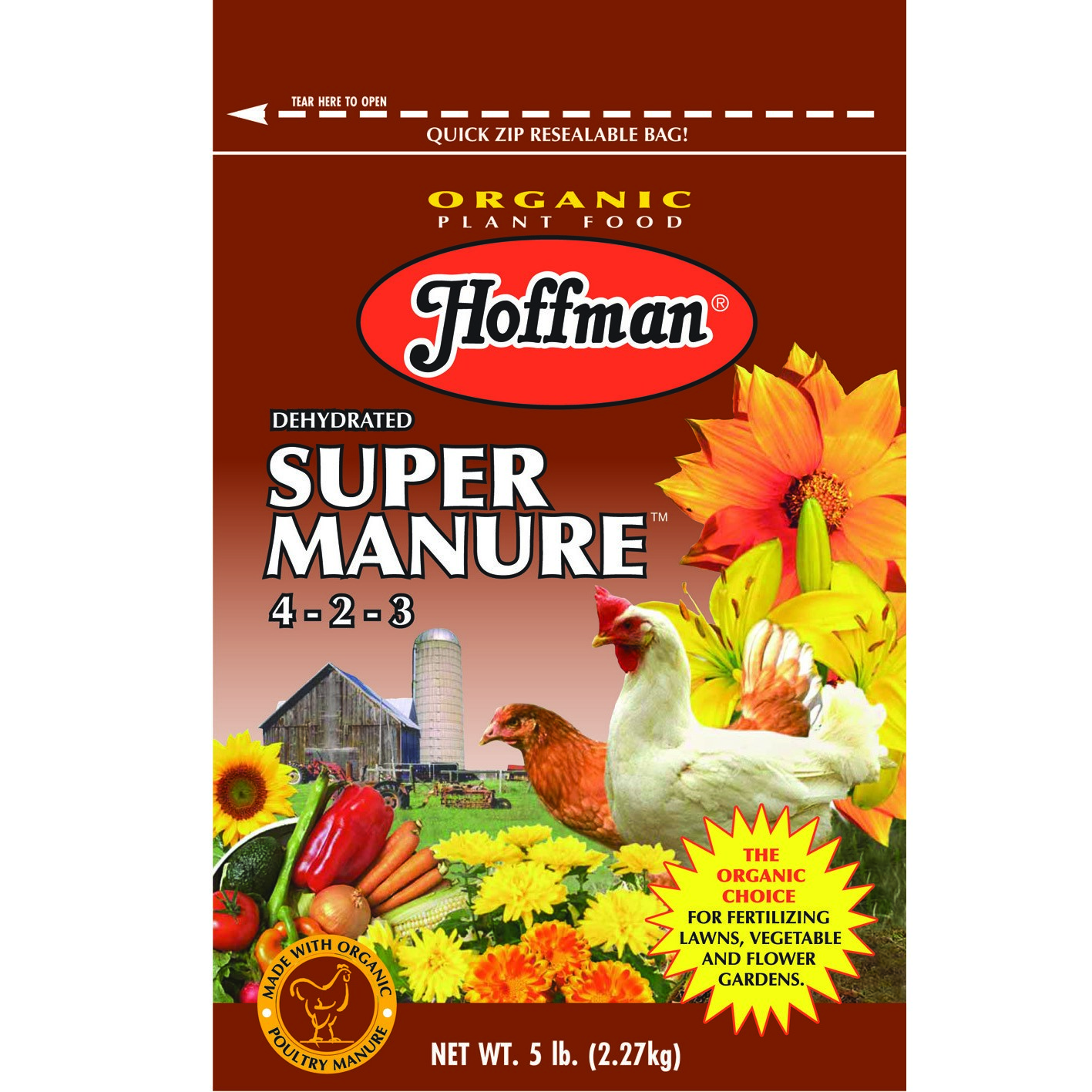 Hoffman 5# Dehydrated Super Manure 4-2-3 — priced per each; minimum 9; multiples of 9