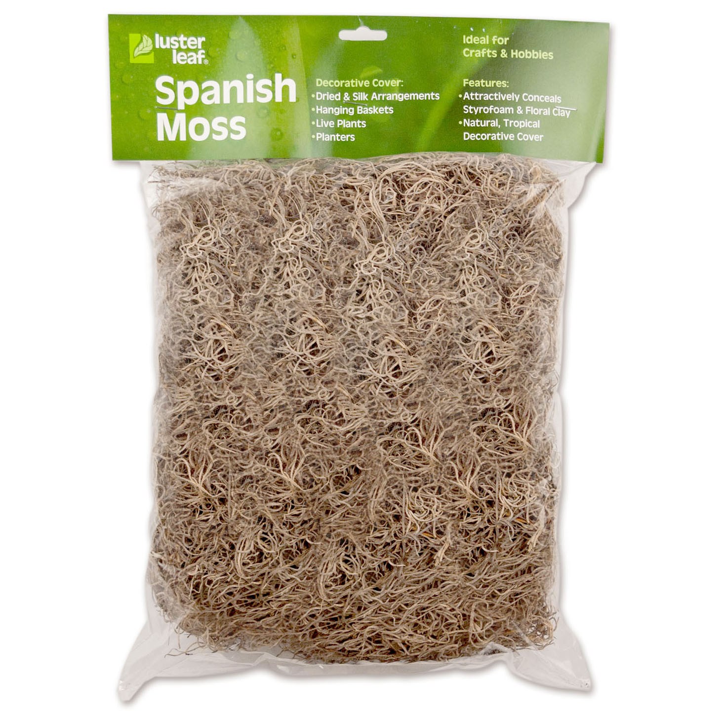 Luster Leaf 350cu in Spanish Moss — priced per each; minimum 12; multiples of 12