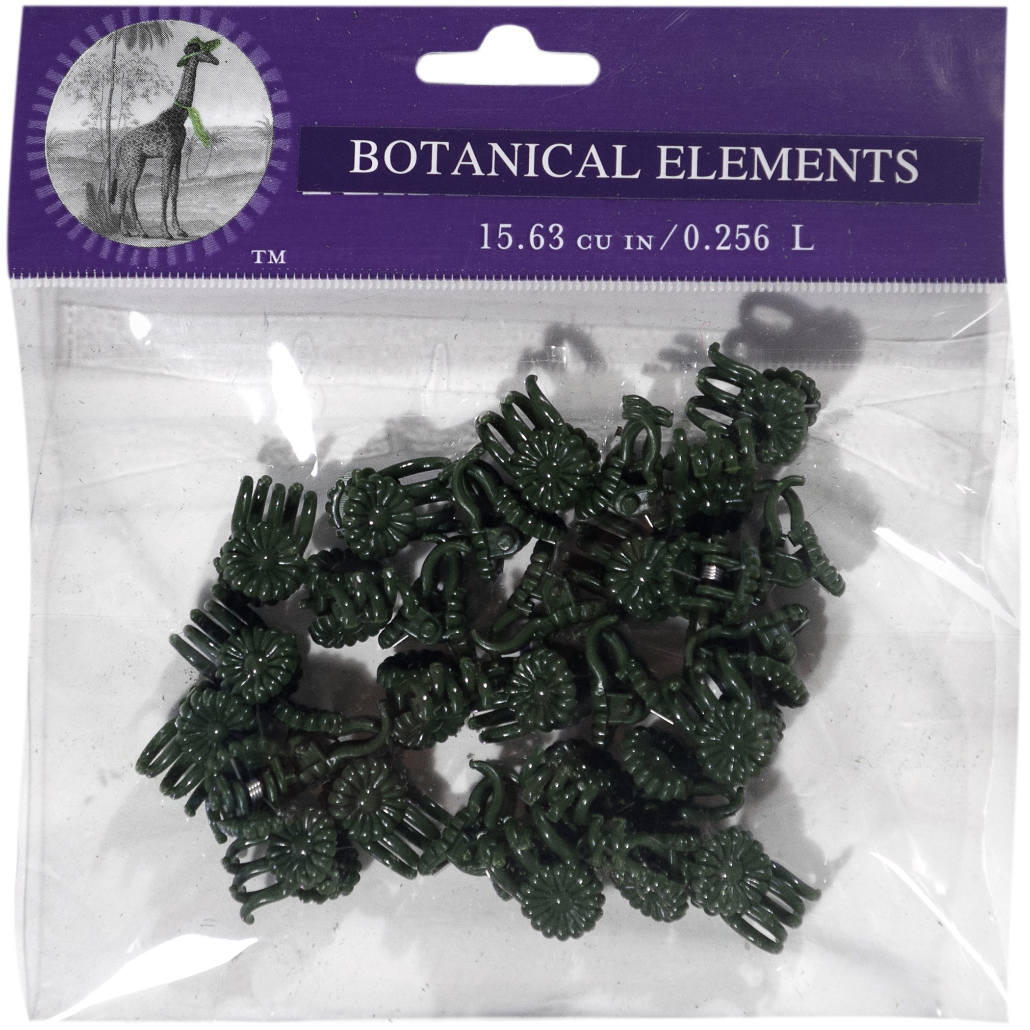 SuperMoss 24pc Small Green Daisy Orchid Clips