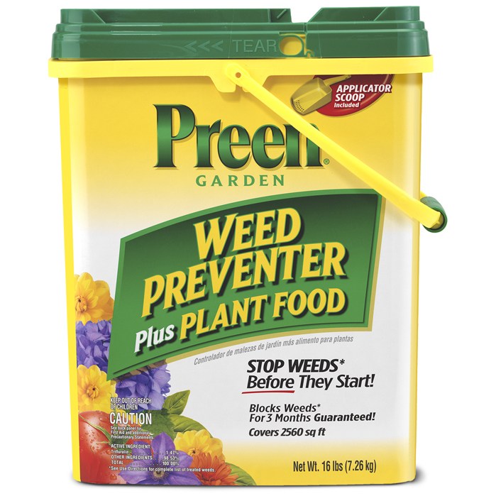 Preen 16# 2560sf Garden Weed Preventer W/ Plant Food