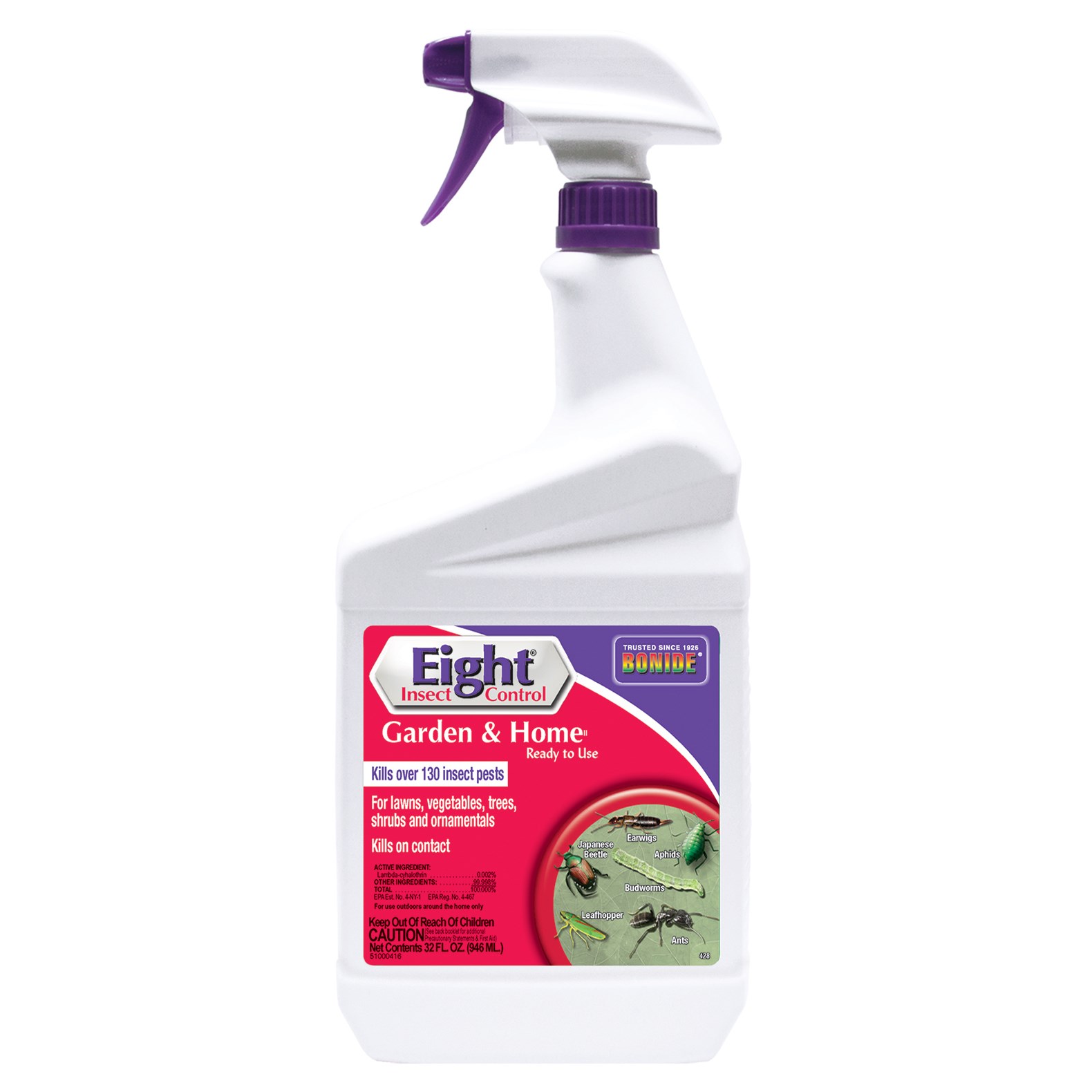 Bonide Qt Eight RTU Garden & Home Bug Killer Trigger Spray — priced per each; minimum 12; multiples of 12