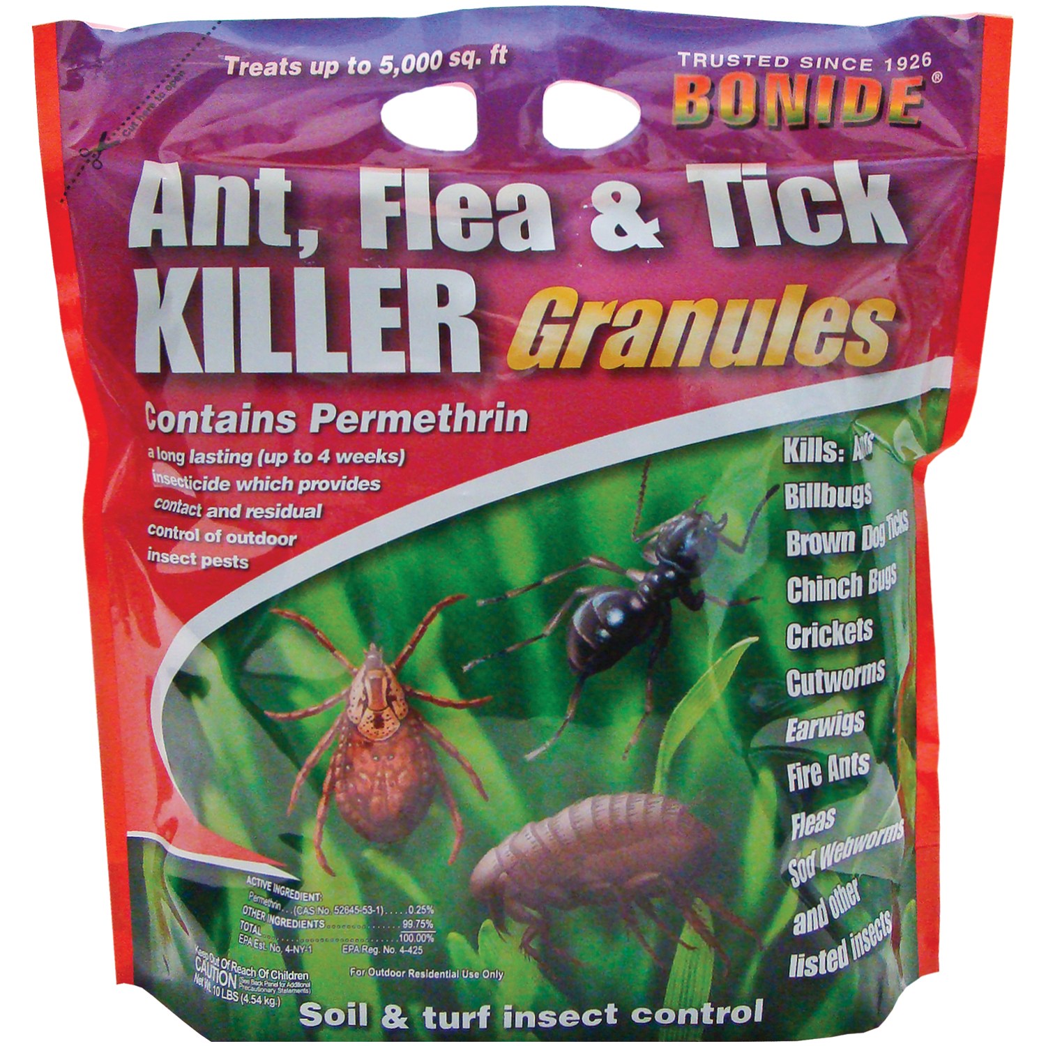 Bonide 10# Flea & Tick Killer Granules — priced per each; minimum 4; multiples of 4