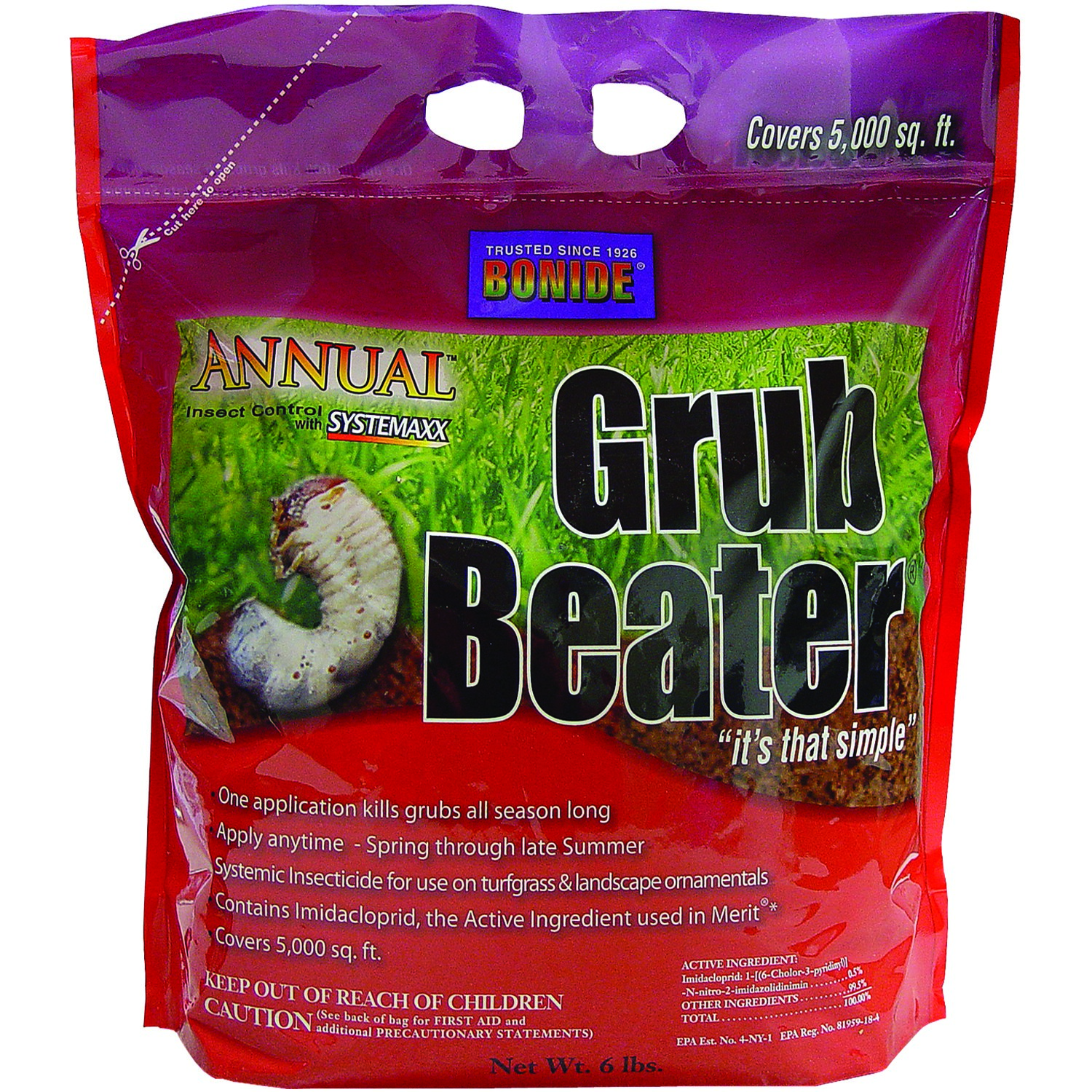 Bonide 5m Annual Grub Beater Insect Control With Systemaxx — priced per each; minimum 4; multiples of 4