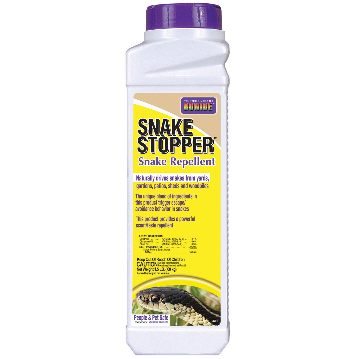 Bonide 1.5# Snake Stopper Repellent — priced per each; minimum 12; multiples of 12