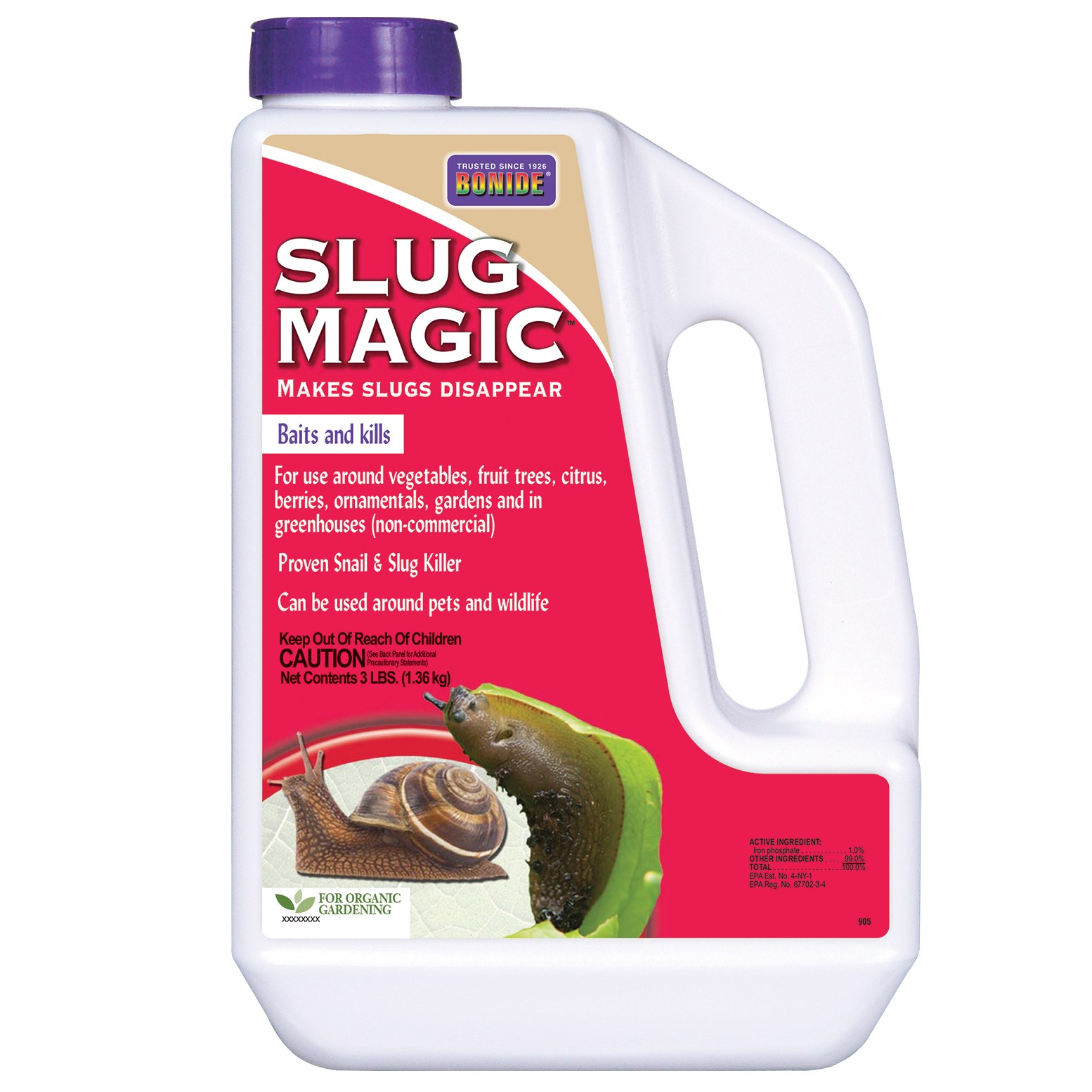 Bonide 3# Slug Magic Pellets — priced per each; minimum 12; multiples of 12