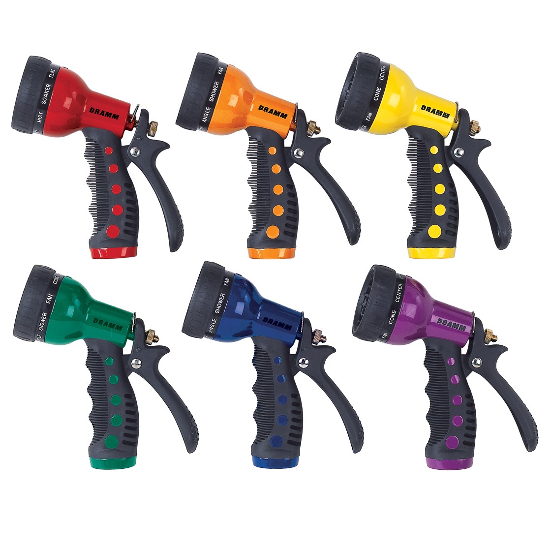 Dramm Asst Colors 9 Pattern Revolver Nozzle Uncarded — priced per each; minimum 12; multiples of 12
