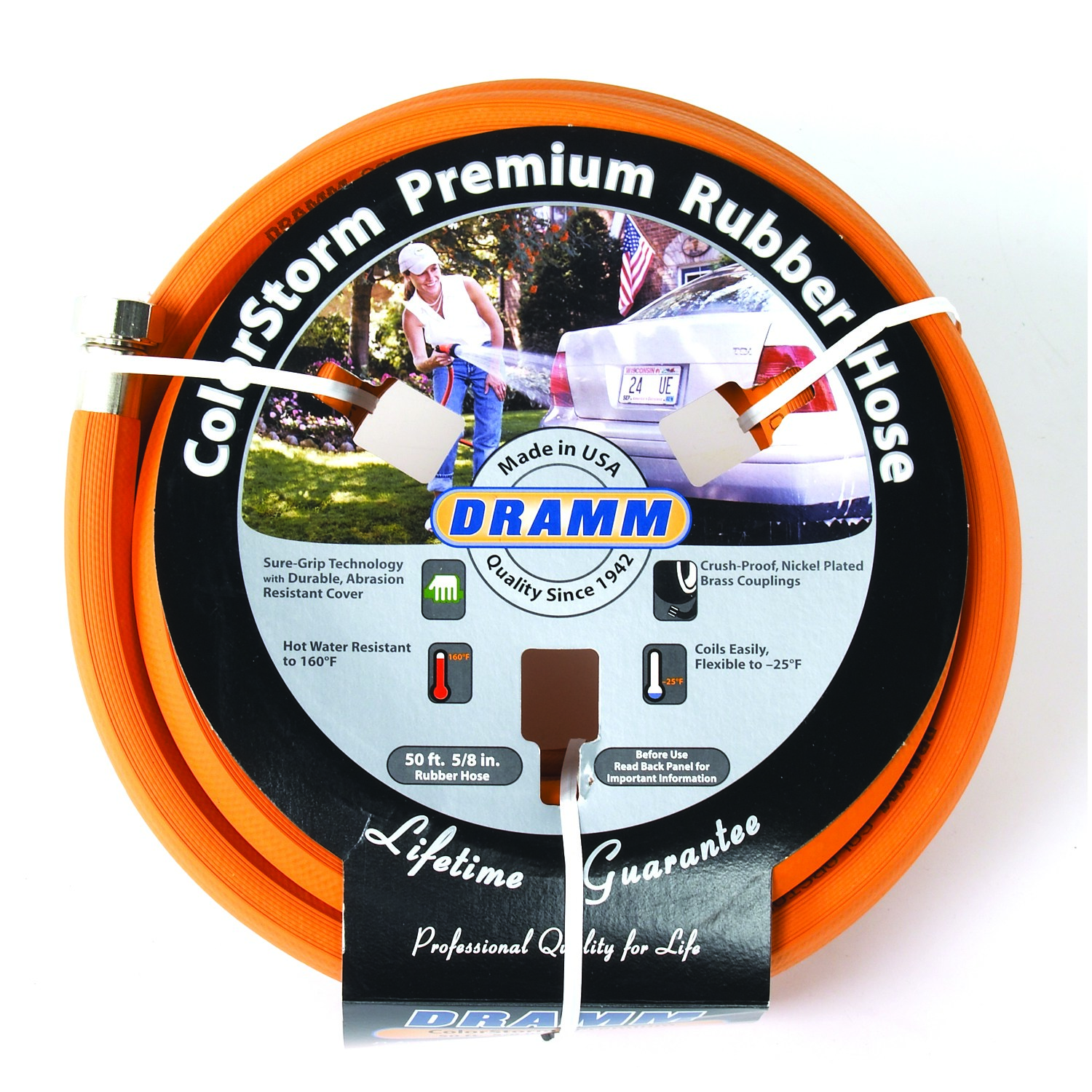 Dramm 5/8"x50' Premium Colorstorm Rubber Hose Orange