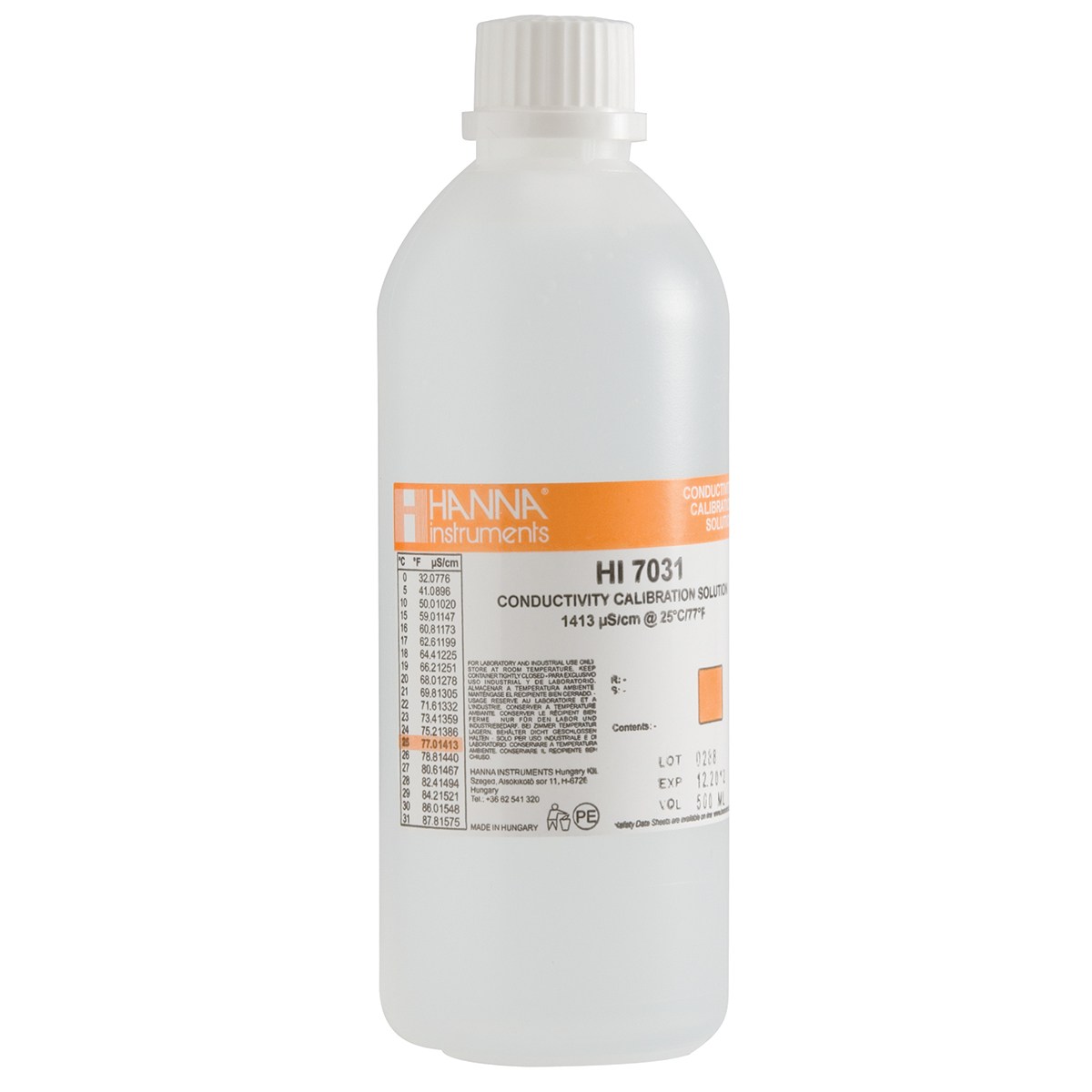 HANNA HI7031L EC CONDUCTIVITY SOLUTION 500ML