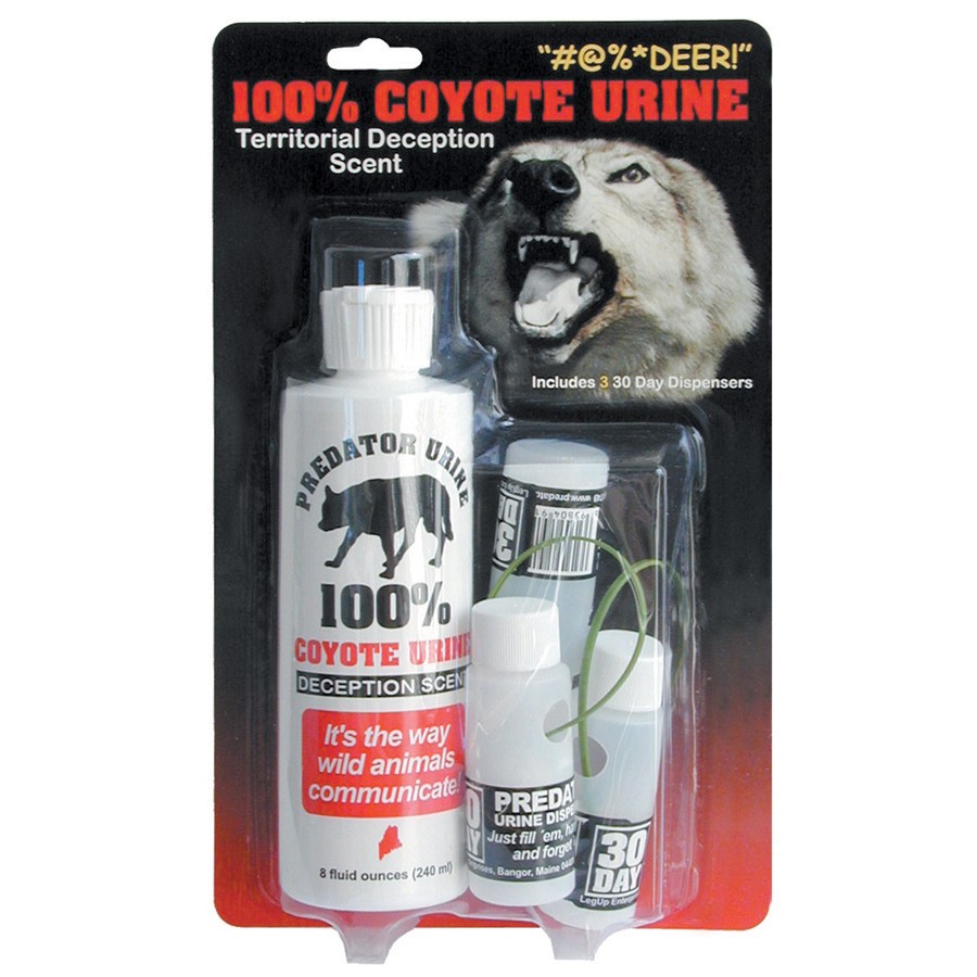 Leg Up 8oz Coyote Urine with (3) 30 Day Dispensers — priced per each; minimum 12; multiples of 12