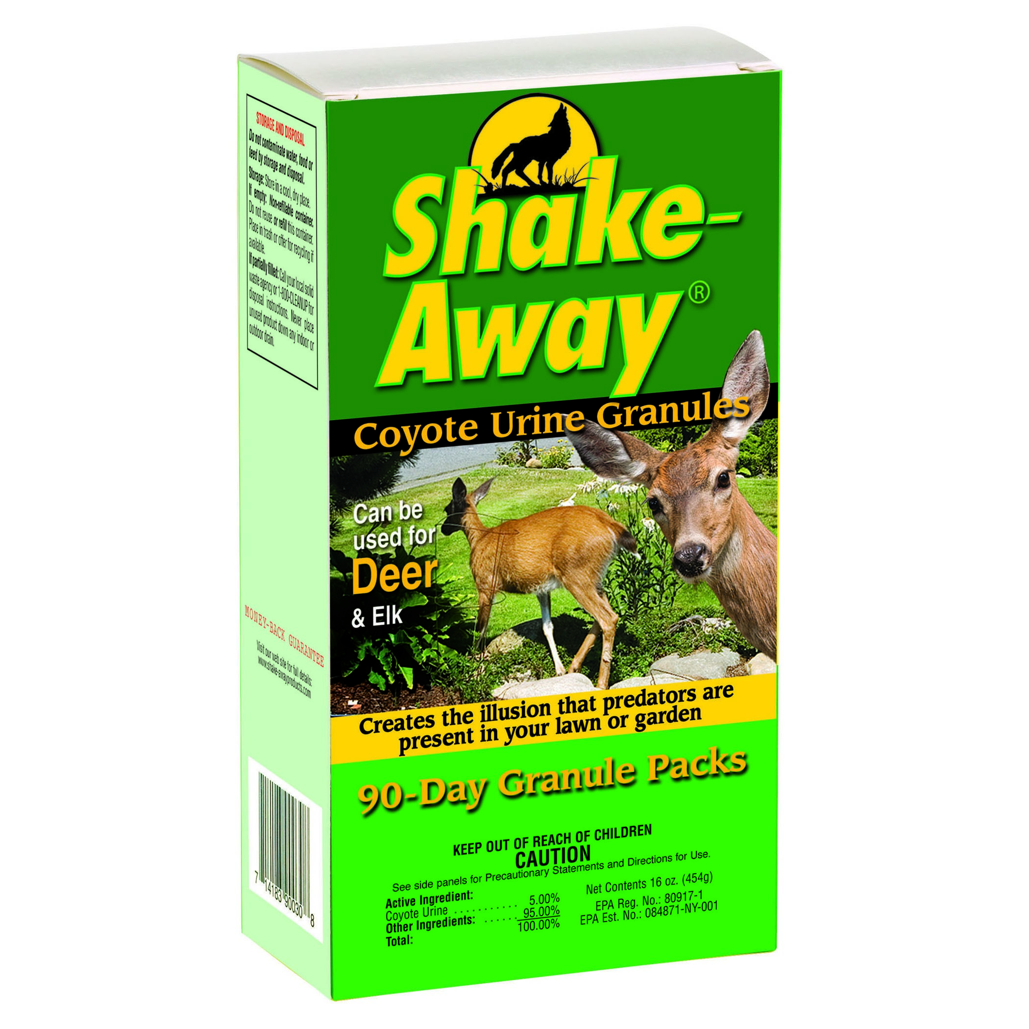 Shake Away 4ct 4oz 90 Day Deer Repellent Powder Packs