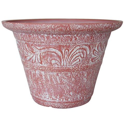 GROWER SELECT ENVIROBLEND 16IN TUMBLED SCROLL PLANTER TERRACOTTA — Case of 12