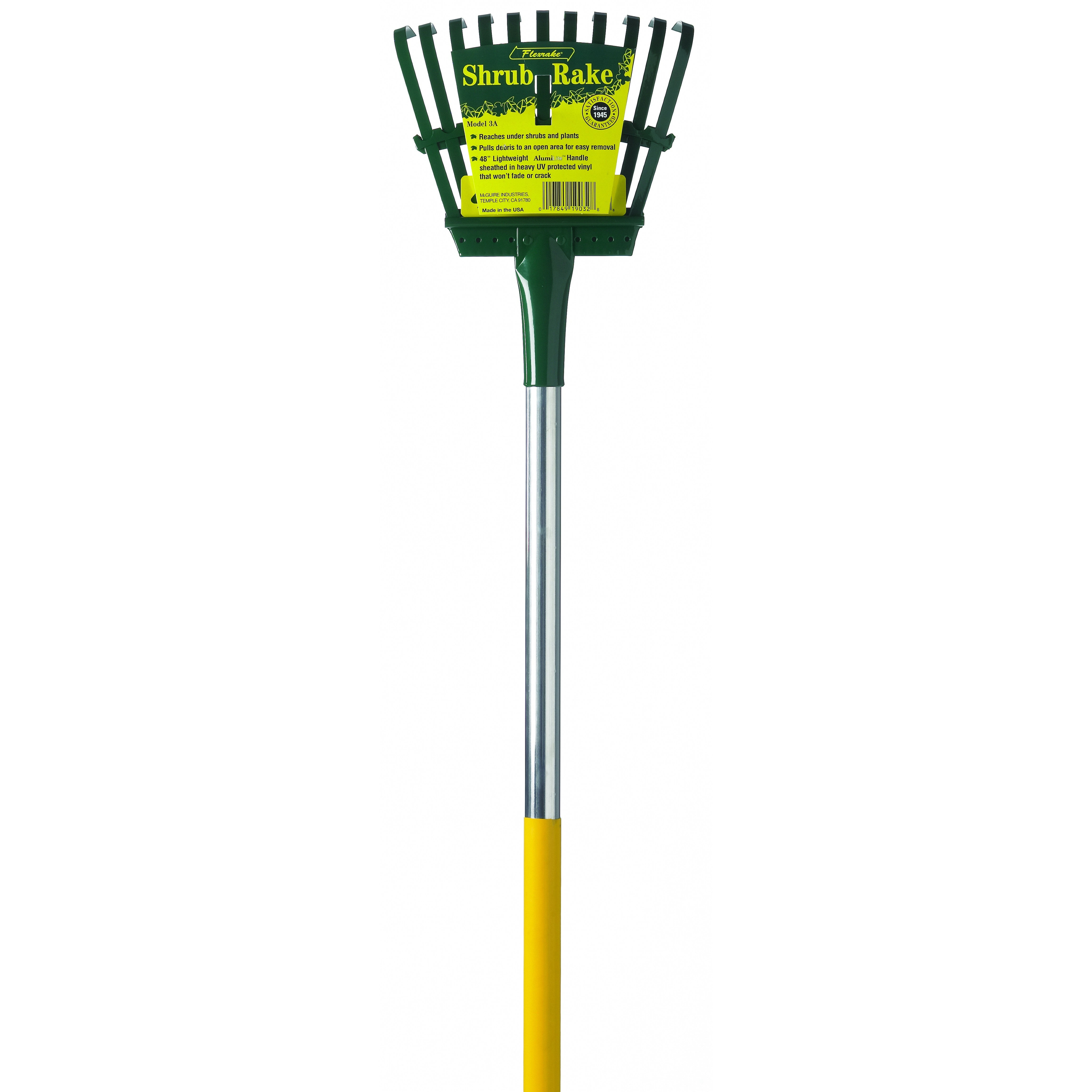 Flexrake Shrub Rake w/ 8" Flex-Steel Head 48" AlumiLite Handle — priced per each; minimum 12; multiples of 12