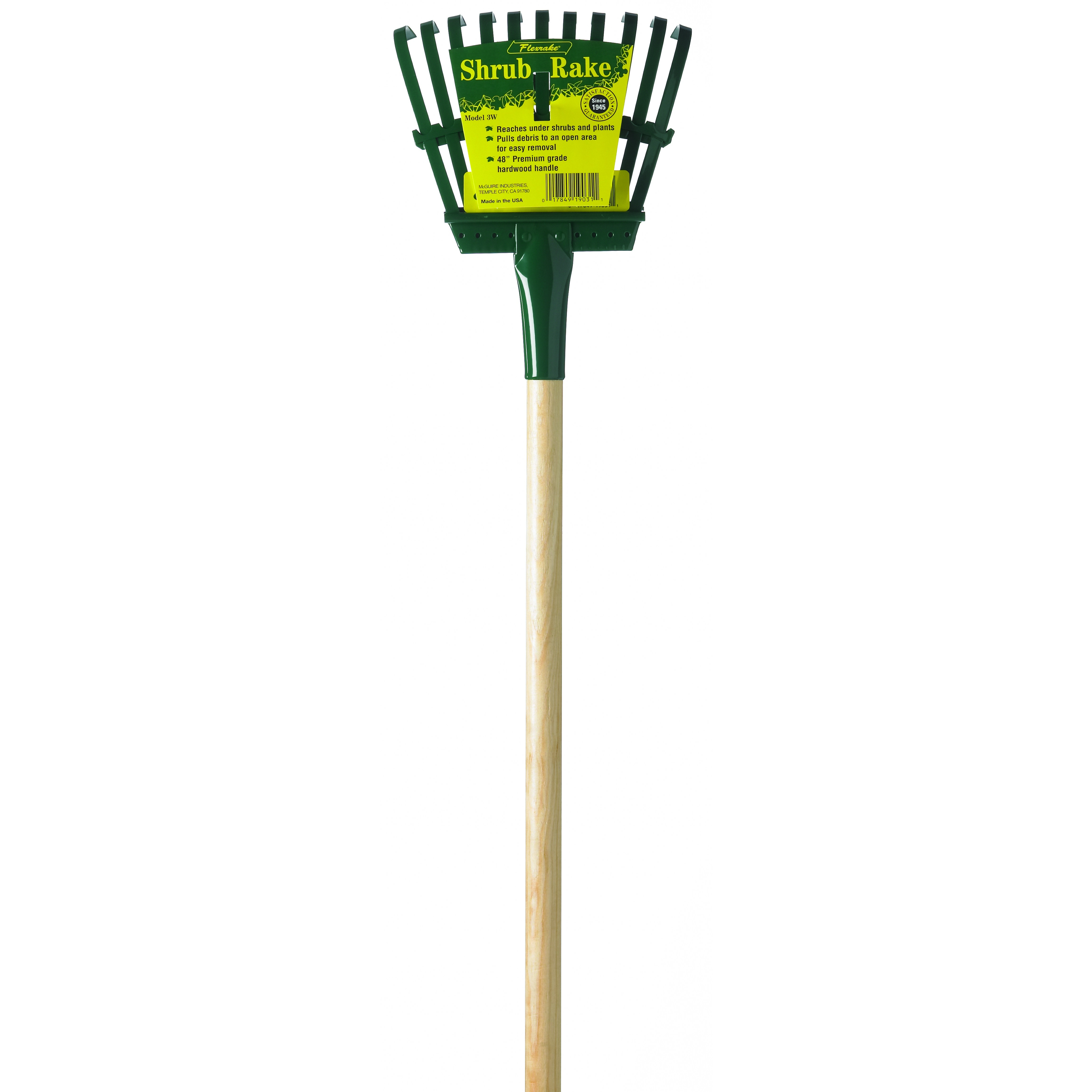Flexrake Shrub Rake w/ 8" Head 48" Wood Handle
