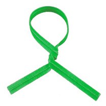 SHI 8IN GREEN PAPER TIES 2000/BX