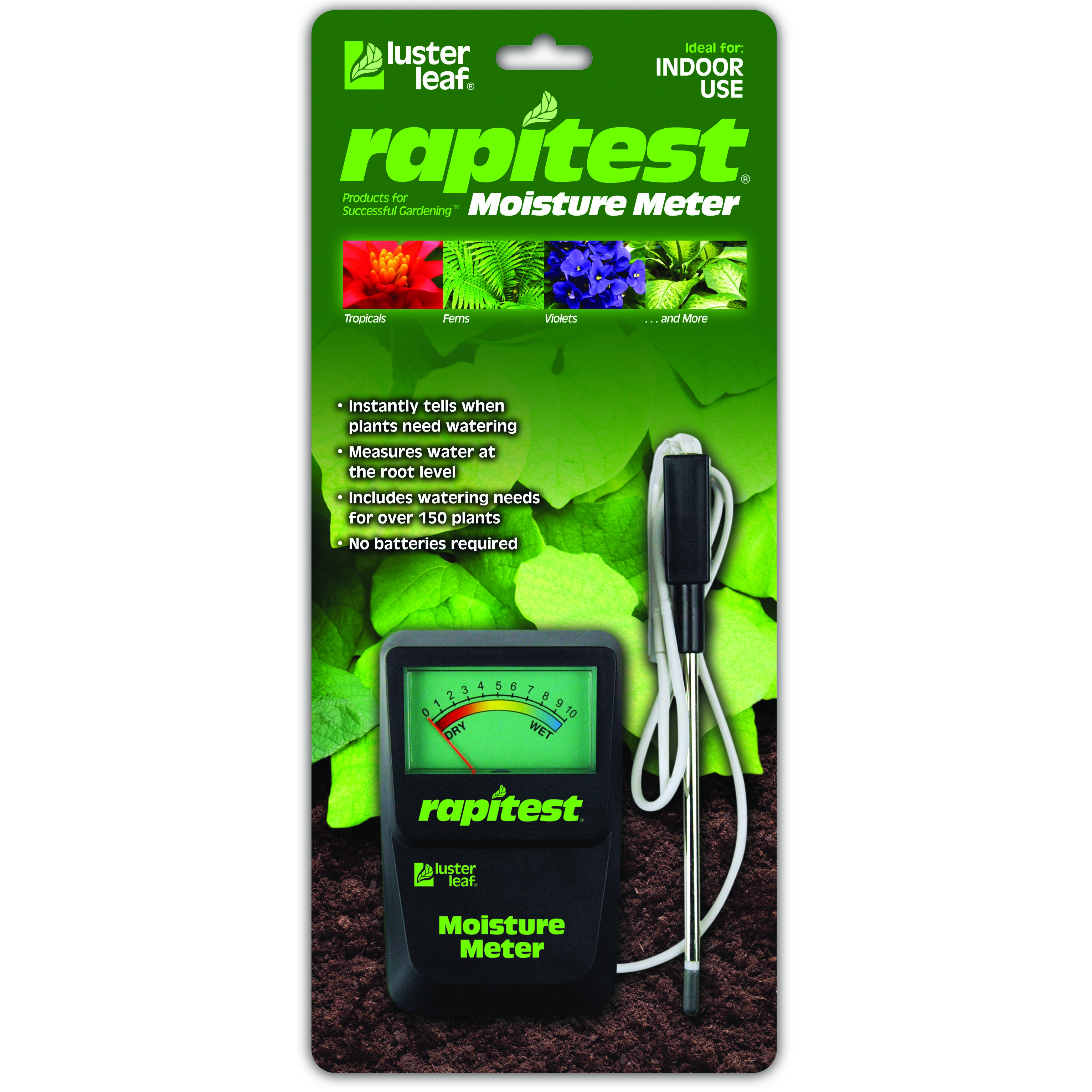 Luster Leaf Moisture Meter — priced per each; minimum 6; multiples of 6