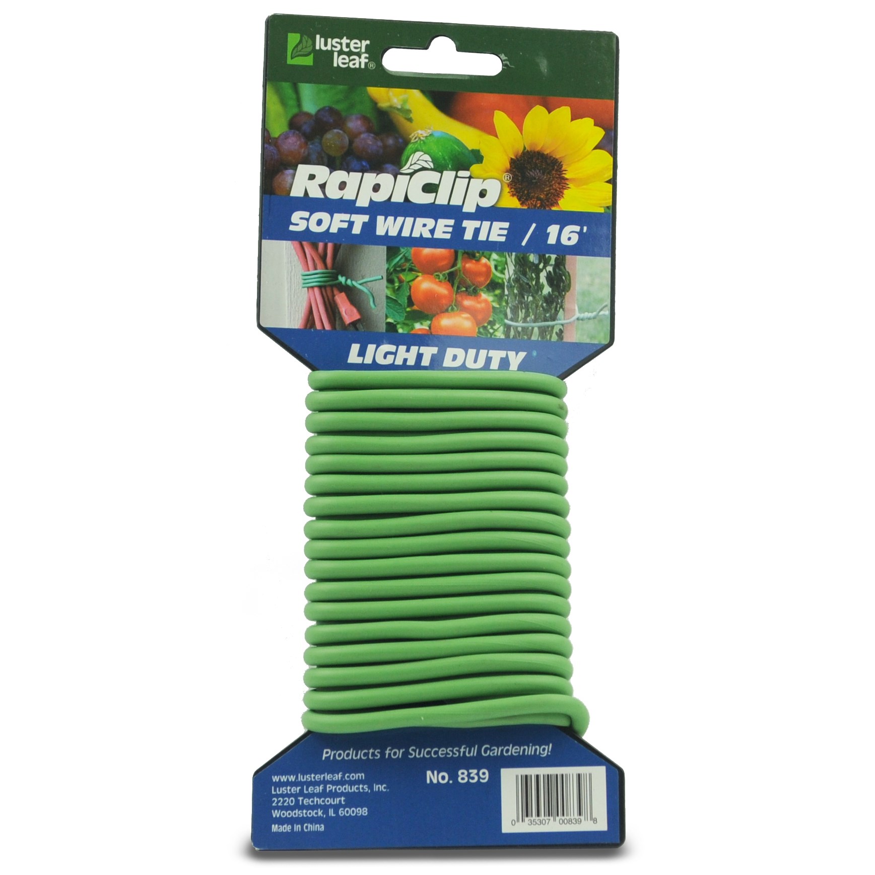 Luster Leaf 16' Light Duty Soft Twist Tie Wire — priced per each; minimum 12; multiples of 12