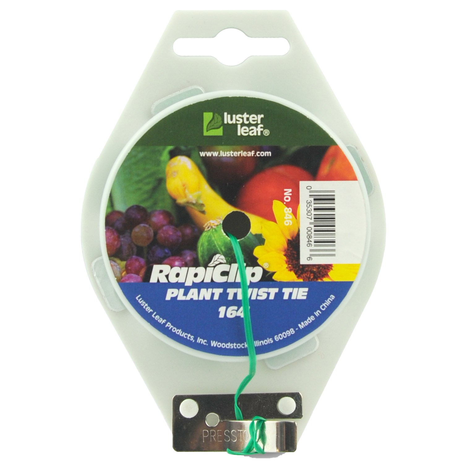 Luster Leaf Plant Twist Tie.4mm Green Plastic Coated — priced per each; minimum 12; multiples of 12