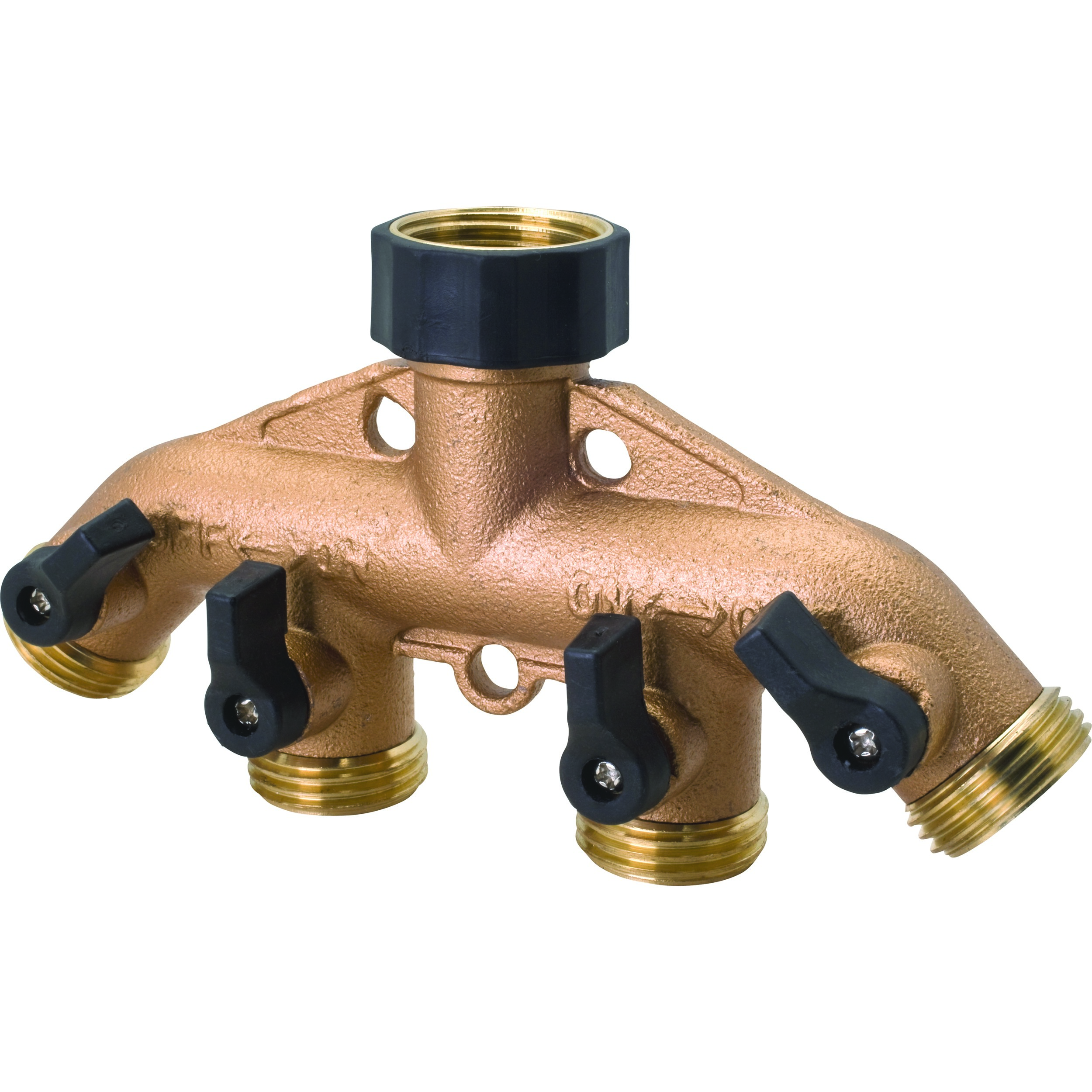 Melnor 4 Way Metal Hose Connector W/ Shut Off Valves — priced per each; minimum 5; multiples of 5