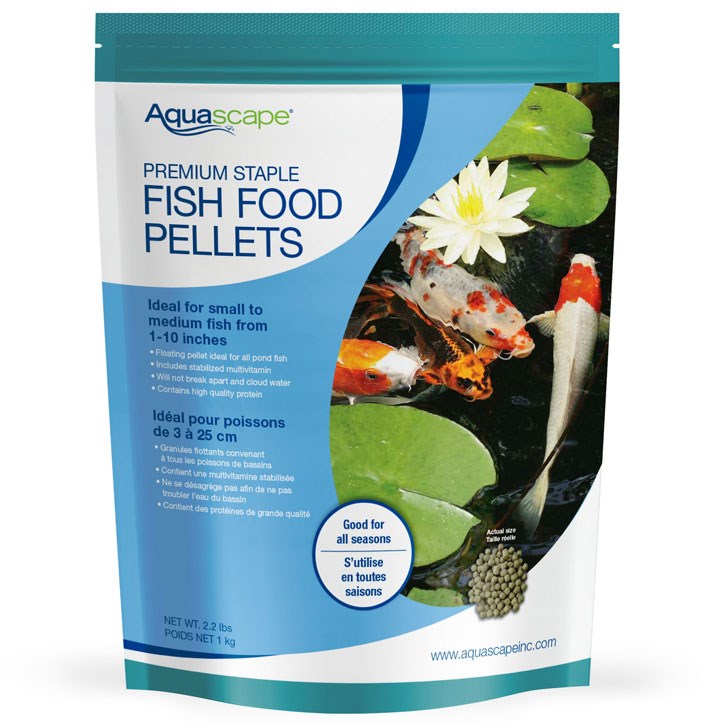 Aquascape 2.2# Premium Staple Fish Food Pellets — priced per each; minimum 12; multiples of 12