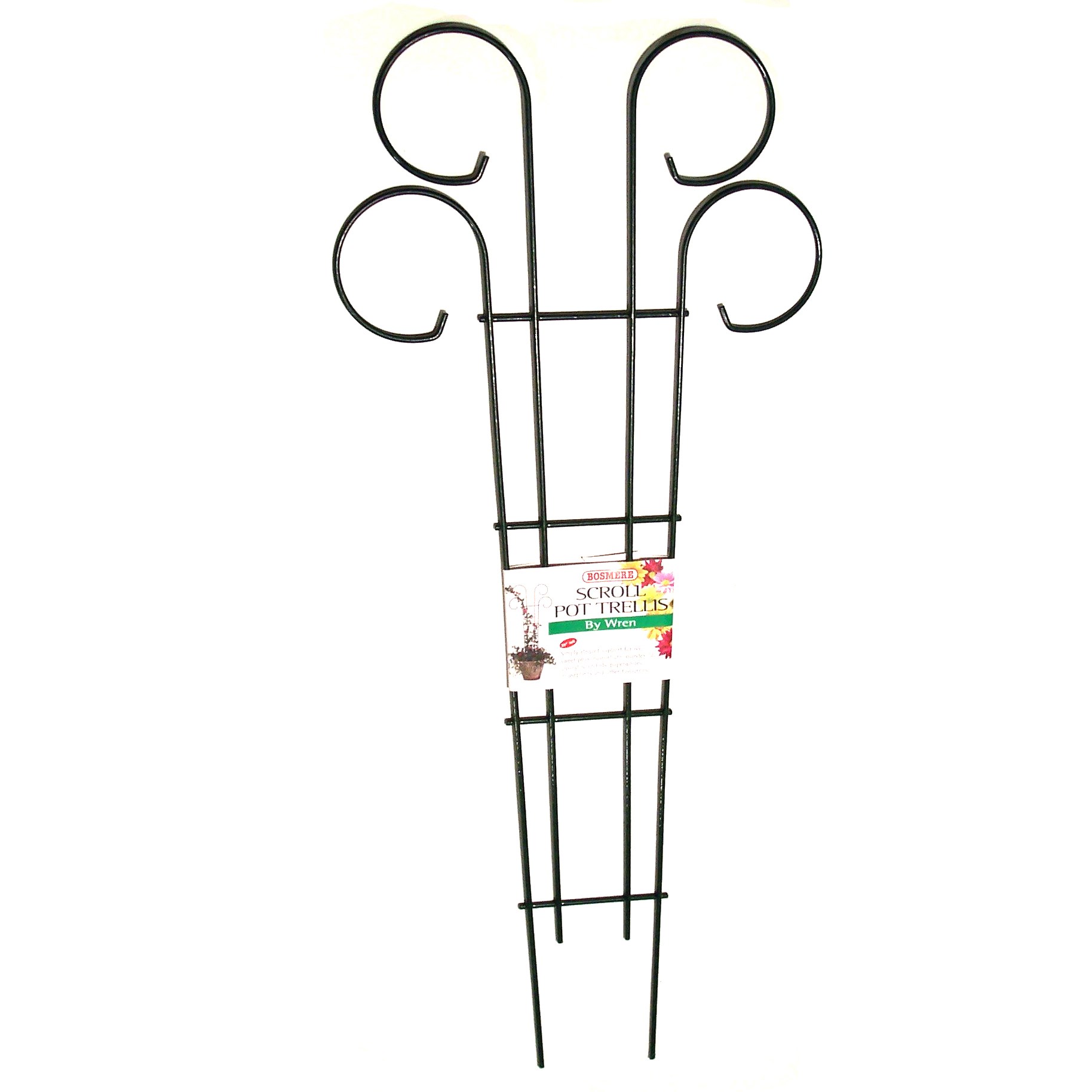 Bosmere Wren 36" Scroll Pot Trellis — priced per each; minimum 6; multiples of 6