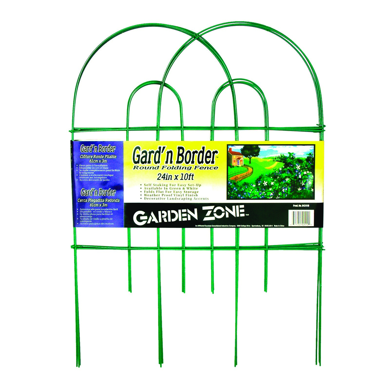 Origin Point 24"x10' Green Round Folding Fence — priced per each; minimum 10; multiples of 10