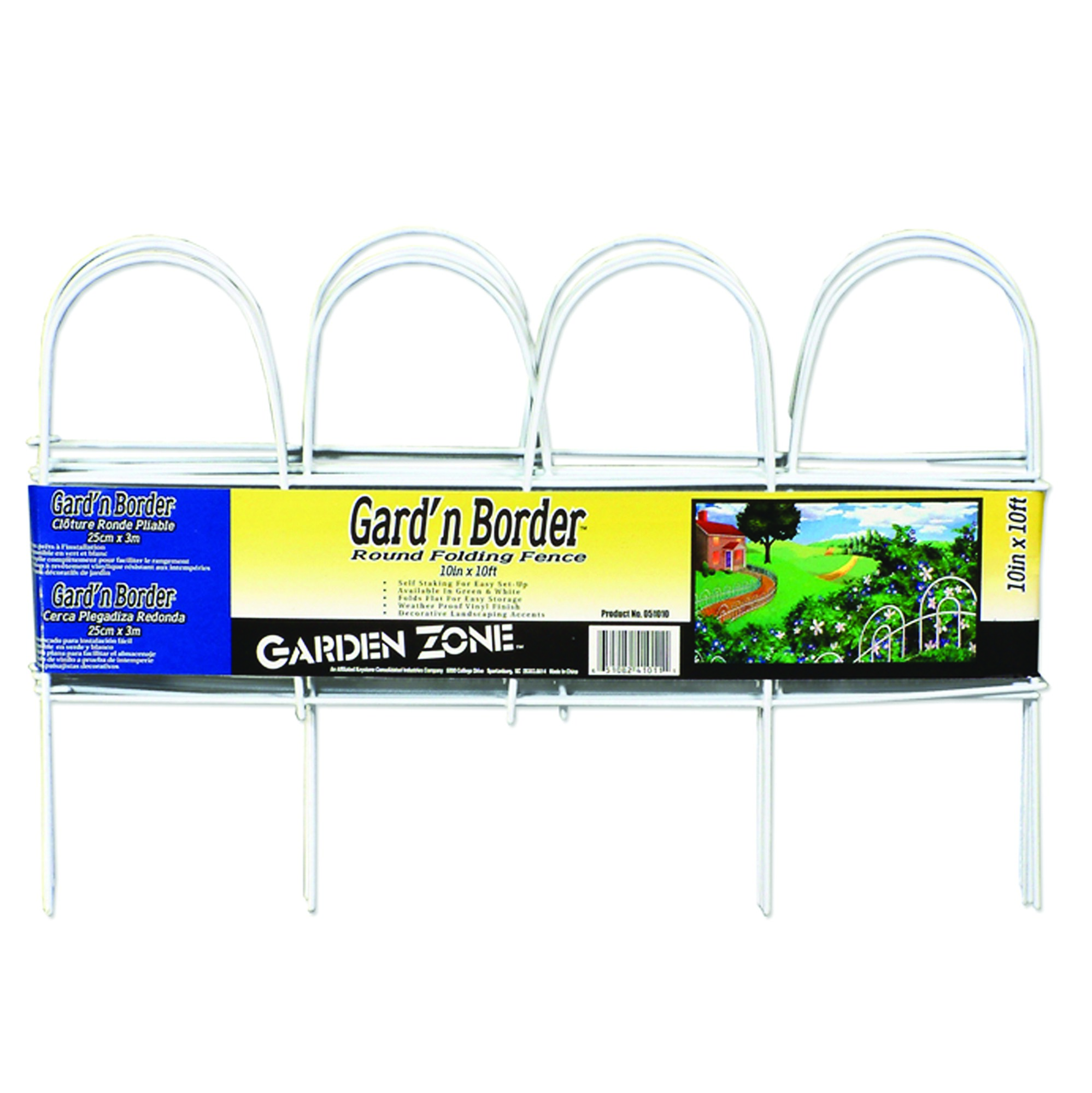 Origin Point 10"x10' White Round Folding Fence