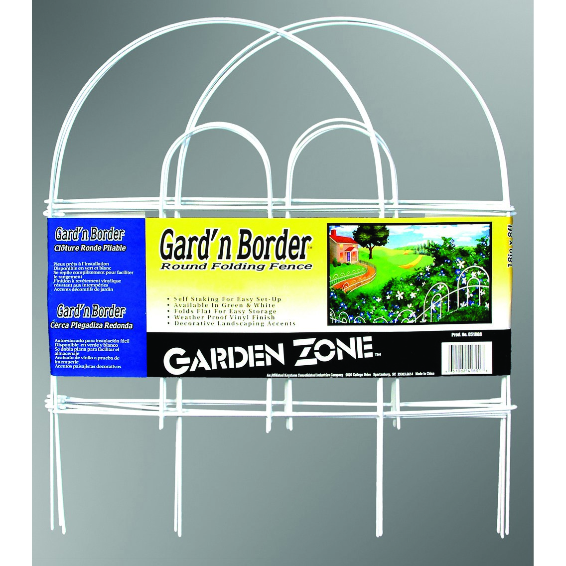 Origin Point 24"x10' White Round Folding Fence — priced per each; minimum 10; multiples of 10