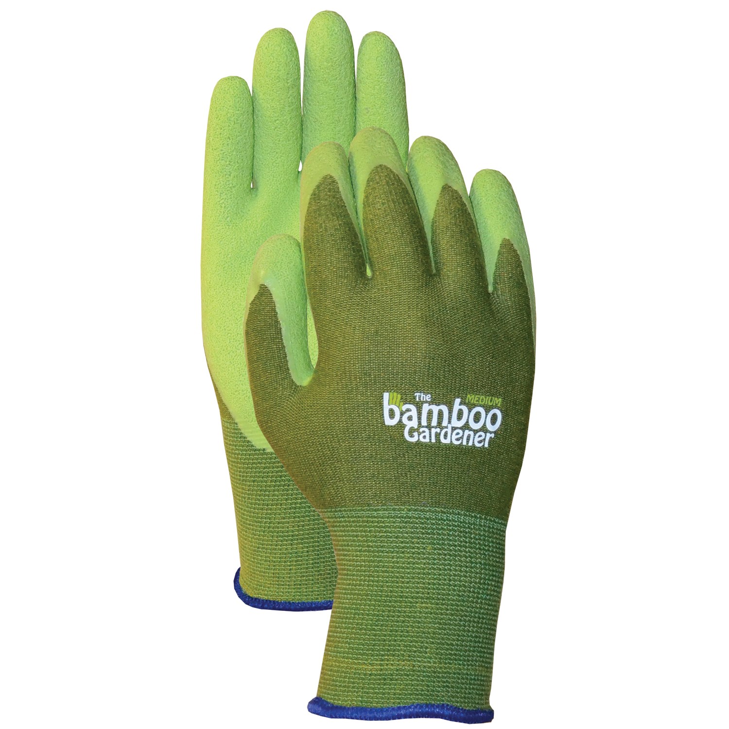 BGC Bamboo Rubber Palm Glove Medium Green — priced per each; minimum 12; multiples of 12