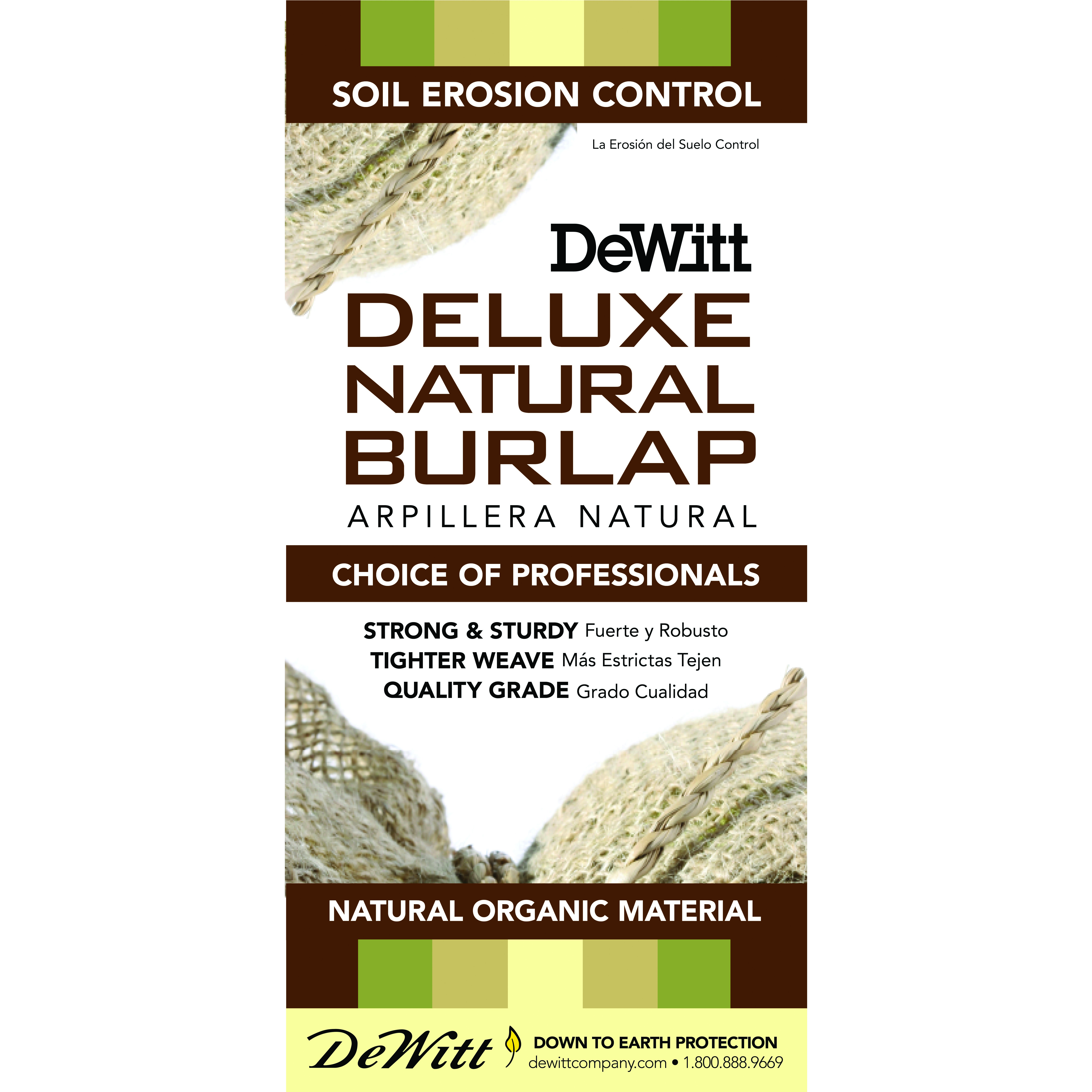 Dewitt Deluxe Natural Burlap 7oz 3'x12' Retail Burlap — priced per each; minimum 30; multiples of 30