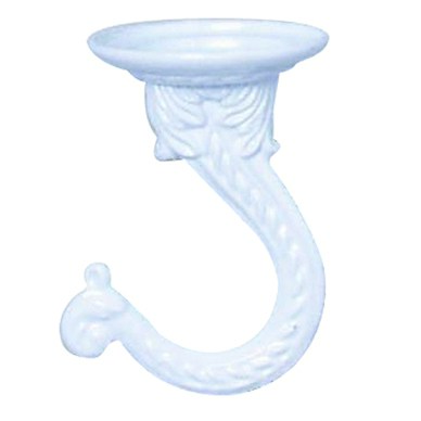 Panacea Jumbo White Ceiling Hook — priced per each; minimum 6; multiples of 6