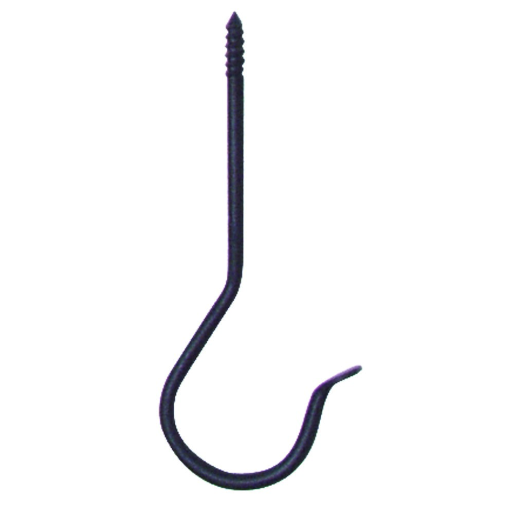 Panacea J Hook 6" Screw Black — priced per each; minimum 24; multiples of 24