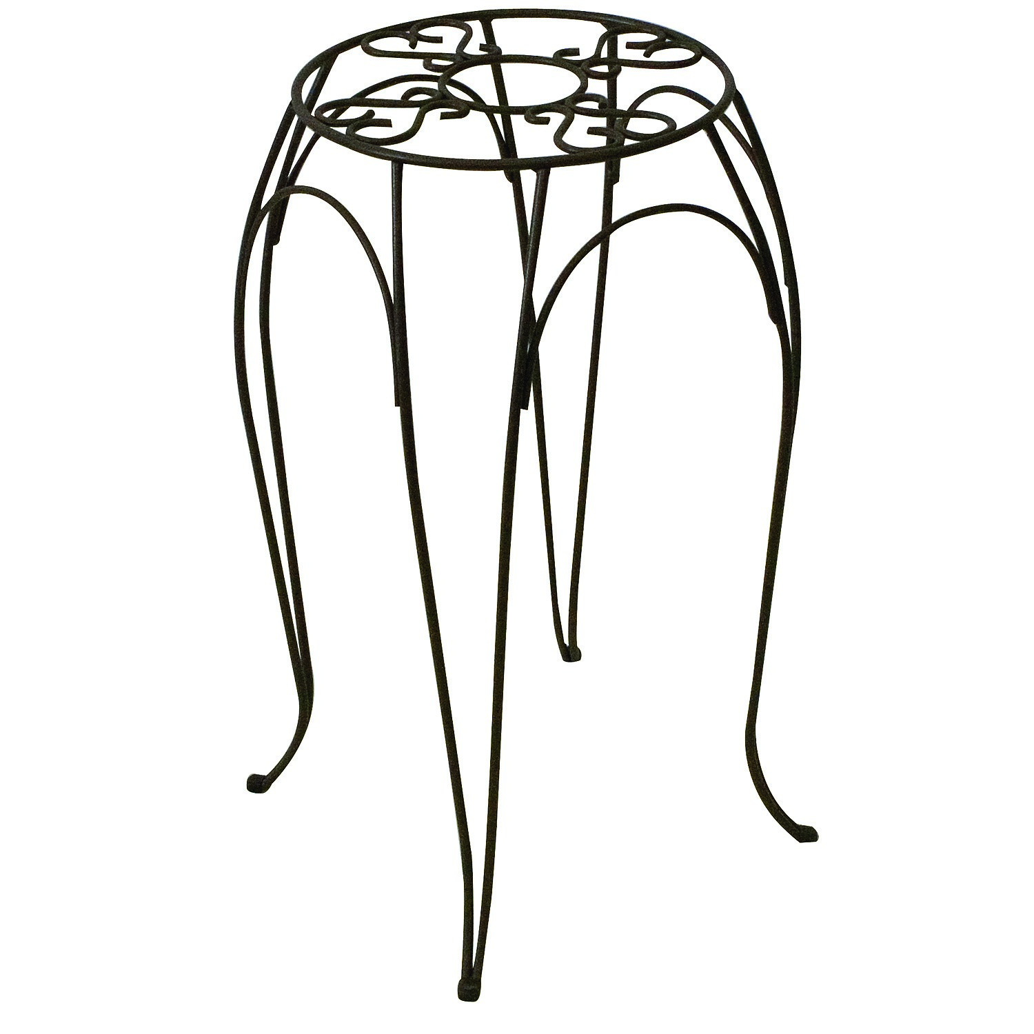 Panacea 20" Brown Cameo Round Plant Stand — priced per each; minimum 6; multiples of 6