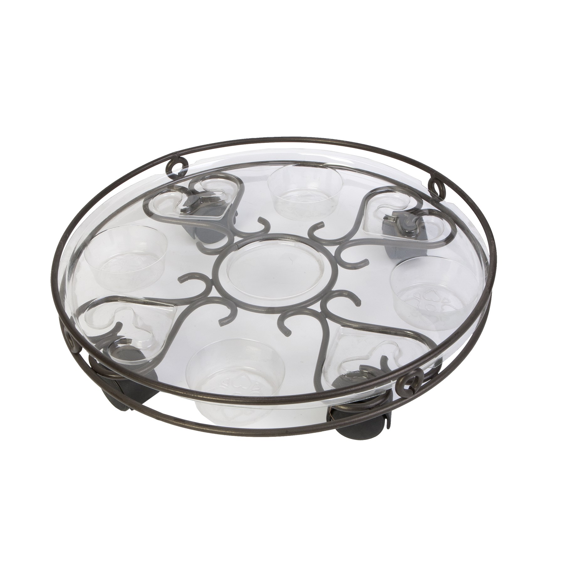 Panacea 14" Brown Plant Caddy Cameo — priced per each; minimum 6; multiples of 6