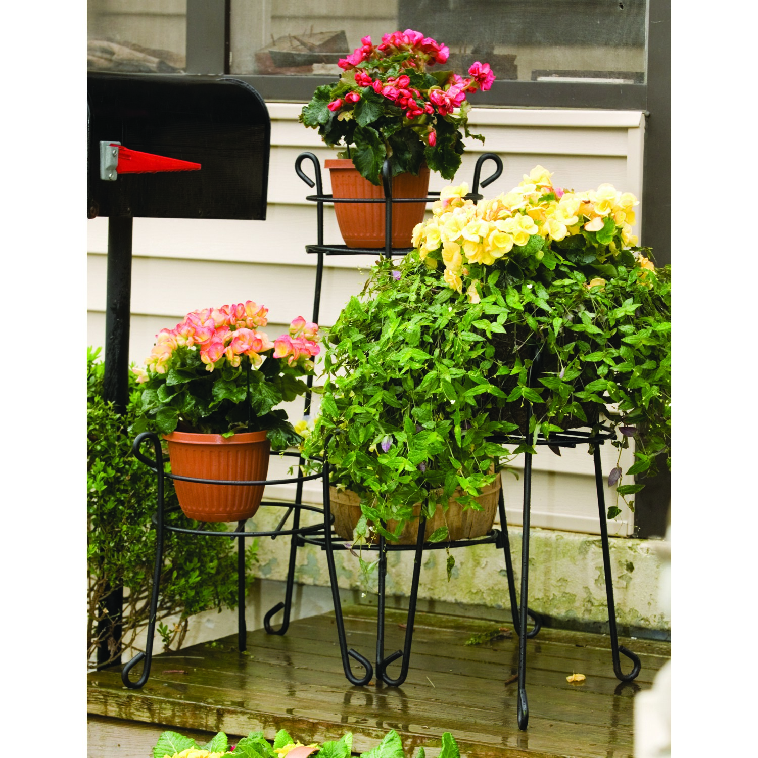 Panacea 21" Heavy Duty Plant Stand Black — priced per each; minimum 6; multiples of 6