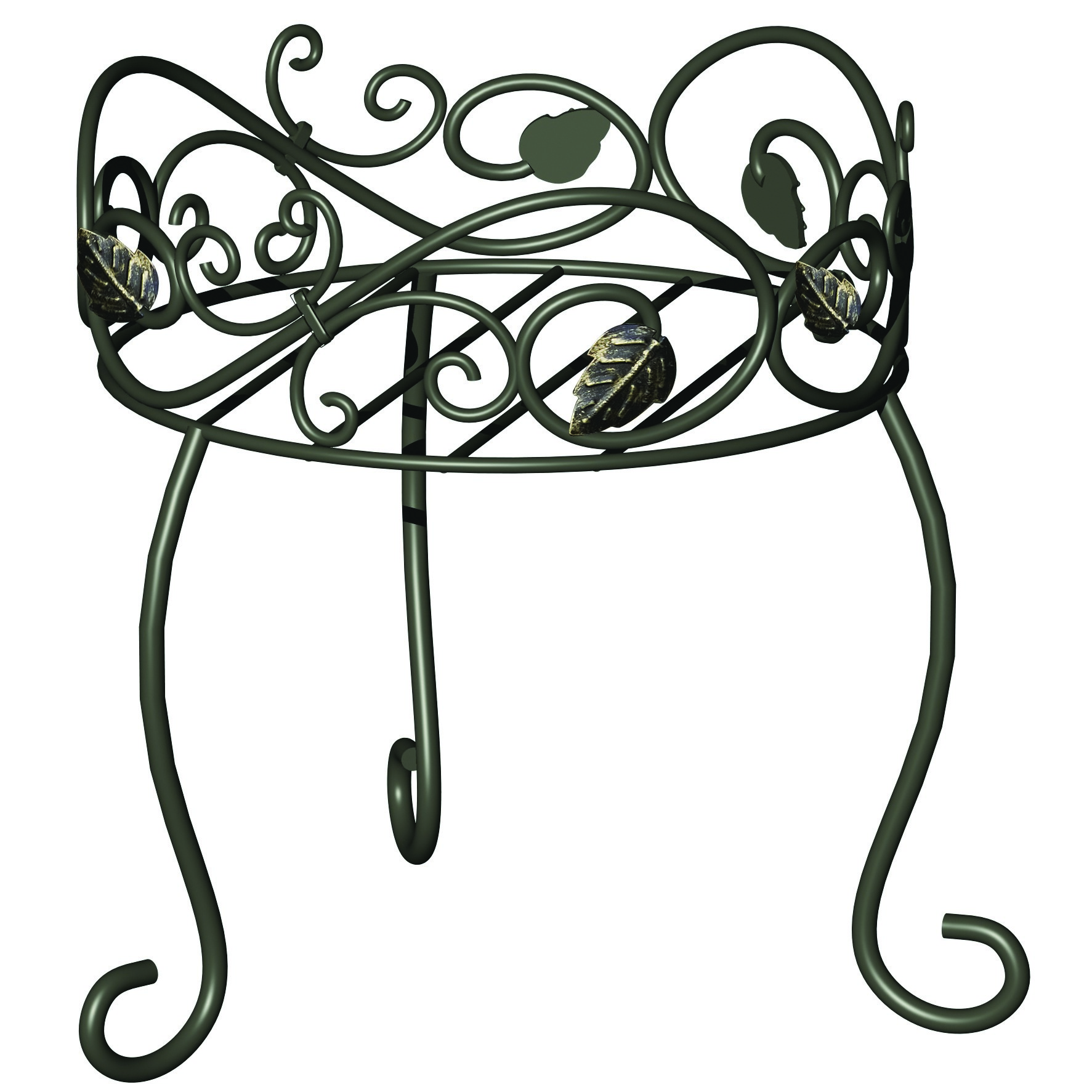 Panacea 11.5" Plant Stand Scroll & Ivy Black Brushed Bronze — priced per each; minimum 6; multiples of 6