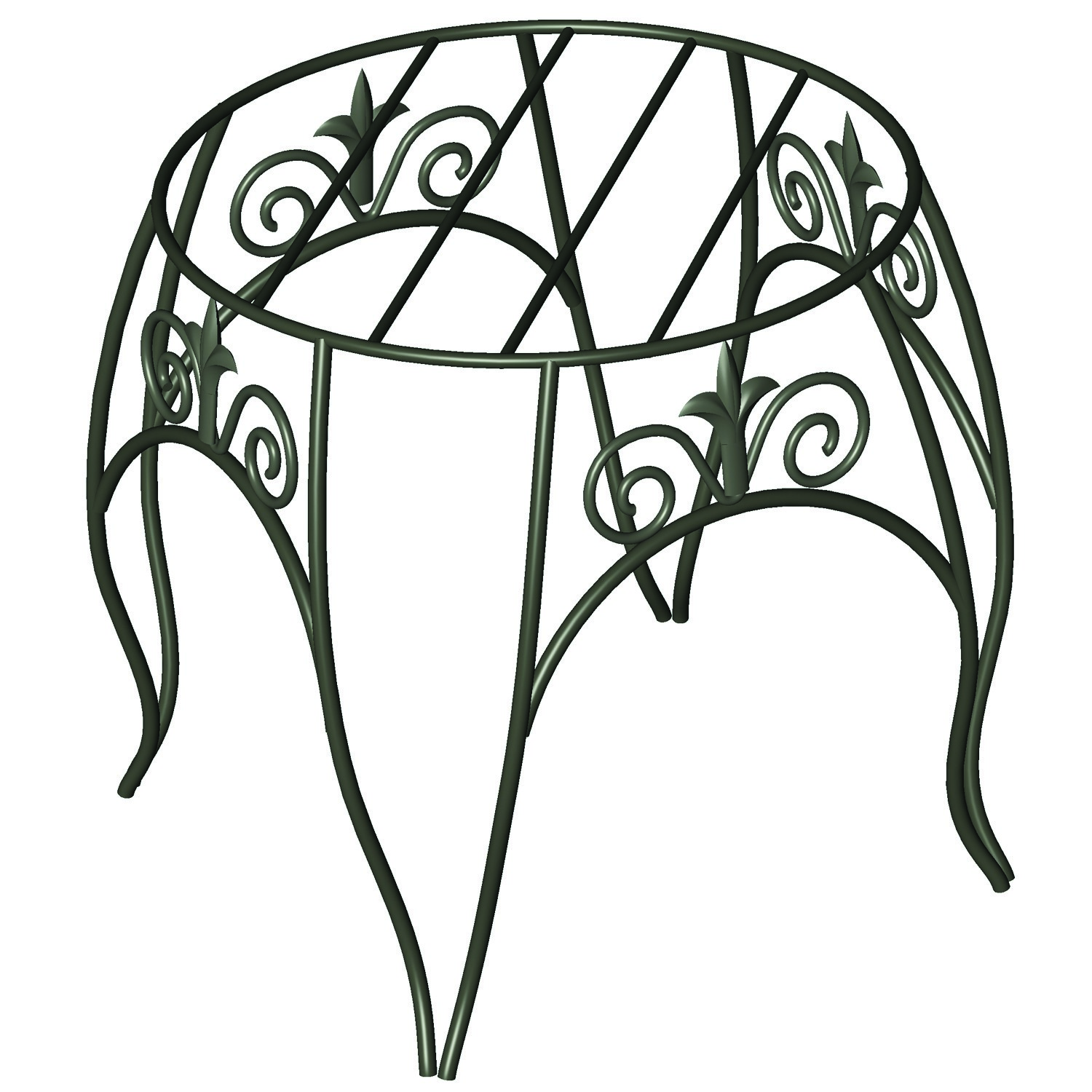 Panacea 10" Plant Stand With Finial Black