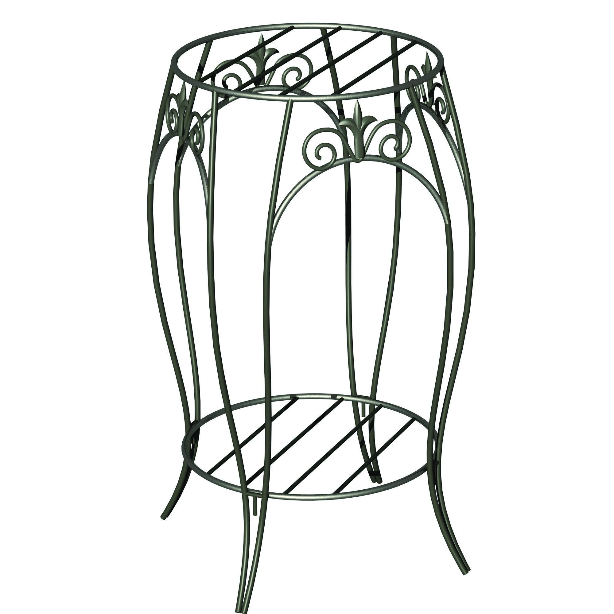 Panacea 20" Double Plant Stand With Finial Black — priced per each; minimum 6; multiples of 6