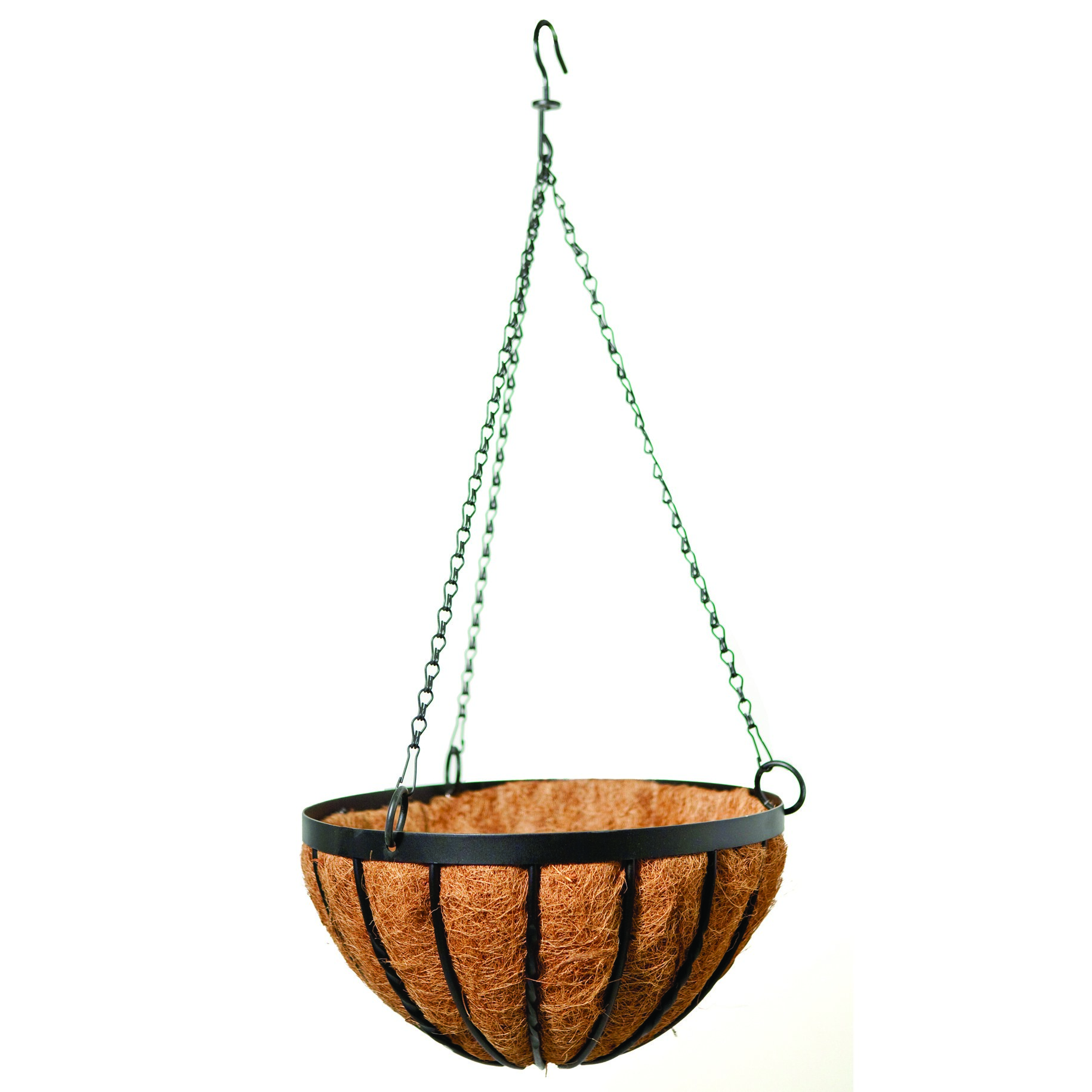 Panacea 14" Black Cotswold Hanging Basket — priced per each; minimum 6; multiples of 6