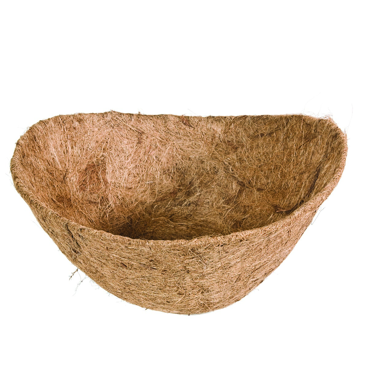 Panacea 22" Half Round Coco Fiber Liner — priced per each; minimum 12; multiples of 12