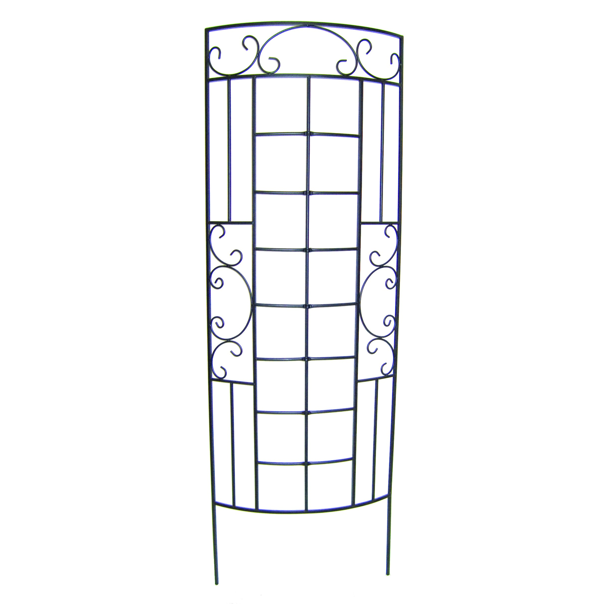 Panacea 72" Romantic Curved Trellis Black — priced per each; minimum 5; multiples of 5