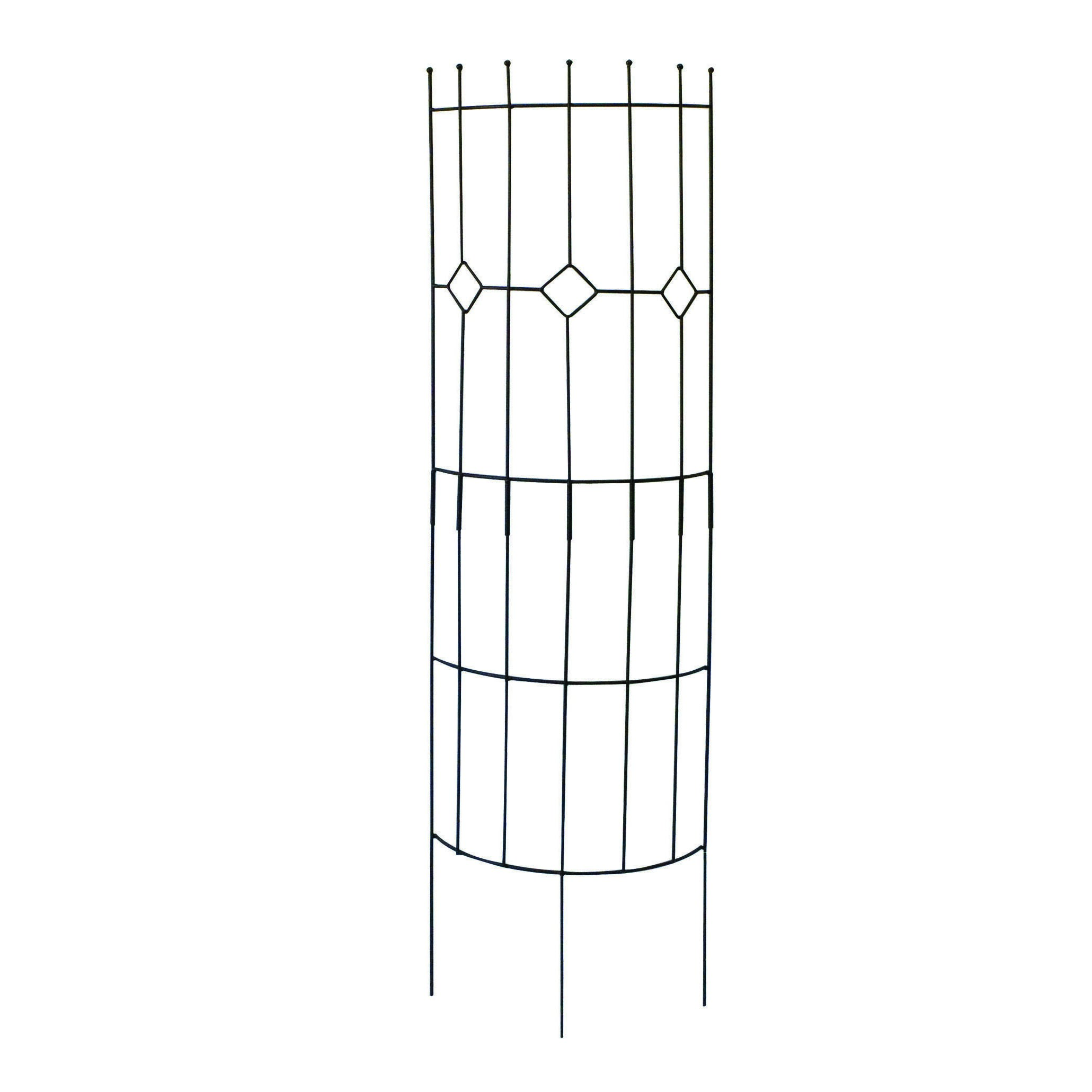 Panacea 72"x20" Semi Round Arts & Crafts Trellis Black — priced per each; minimum 5; multiples of 5