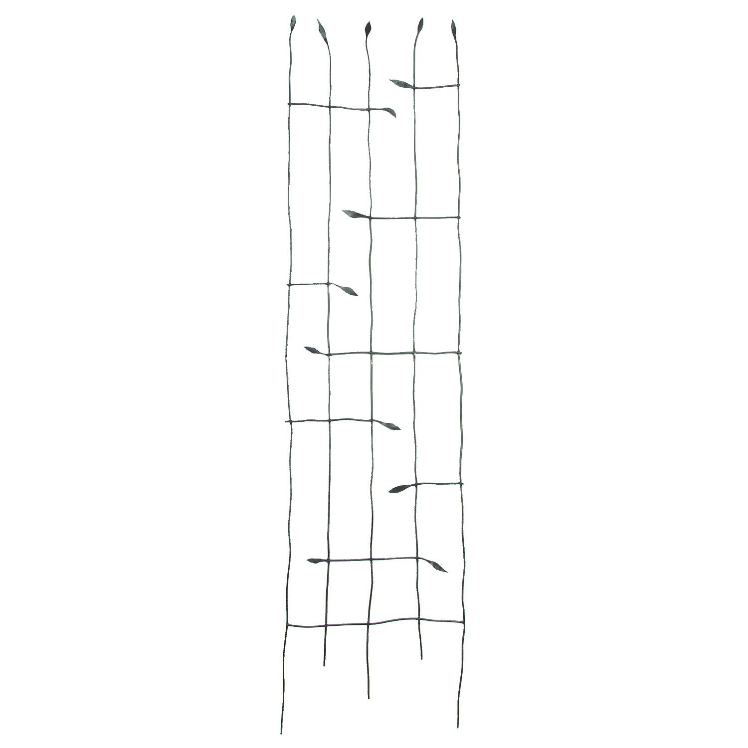 Panacea 72" Black Forged Twig Trellis With Leaves — priced per each; minimum 5; multiples of 5