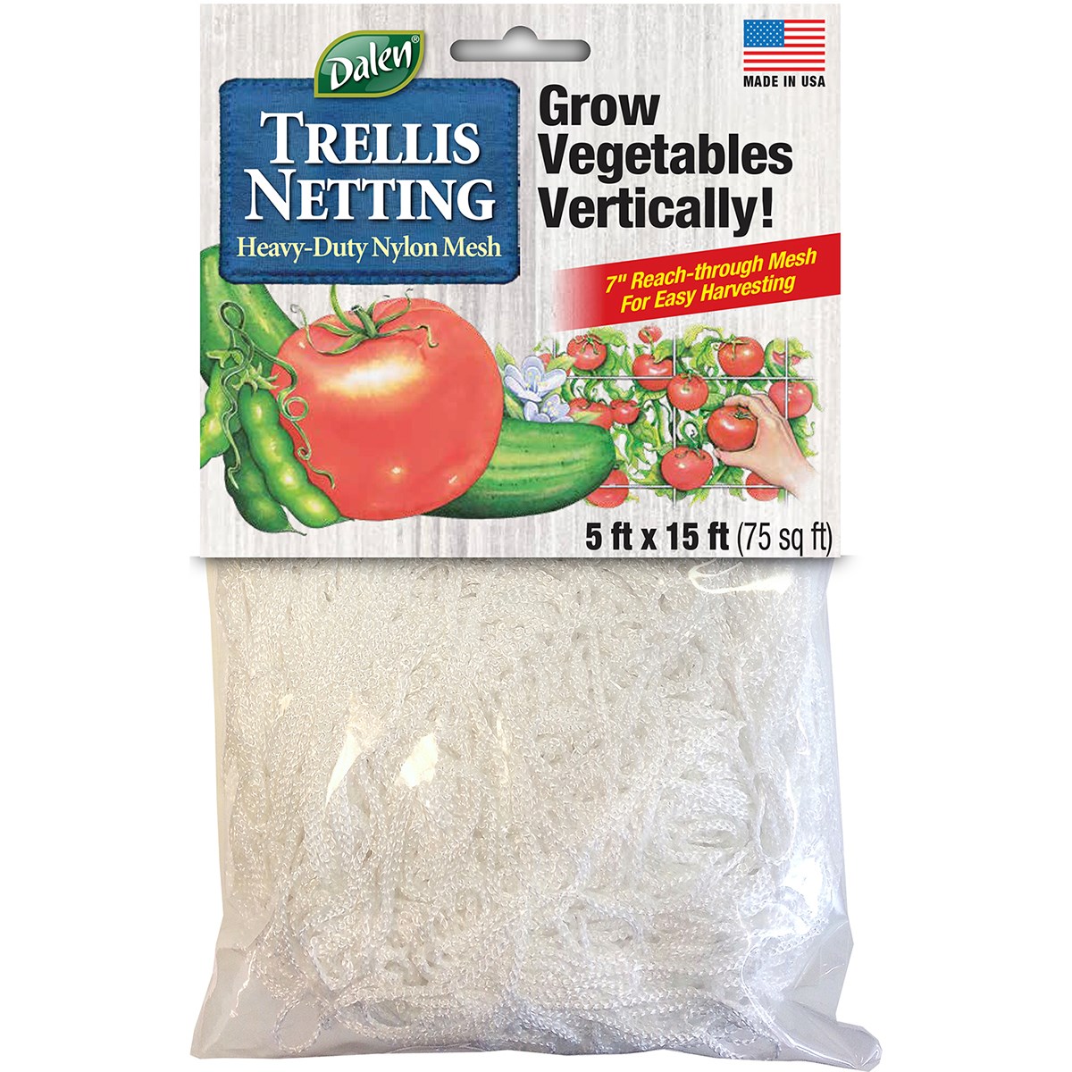 Dalen 5'x15' Trellis Netting 7" Reach Thru Mesh — priced per each; minimum 12; multiples of 12