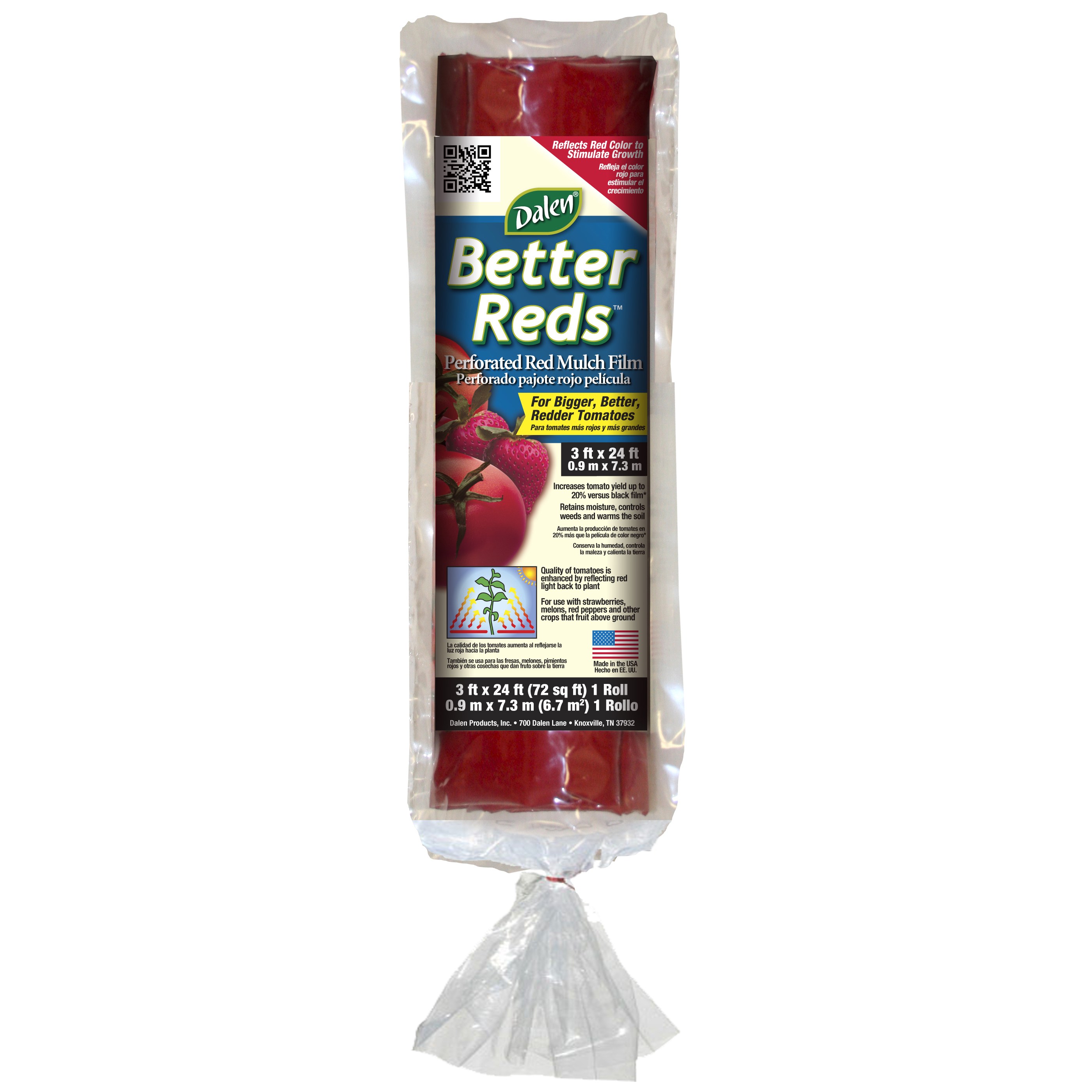 Dalen 3'x24' Better Reds Mulch Film — priced per each; minimum 12; multiples of 12