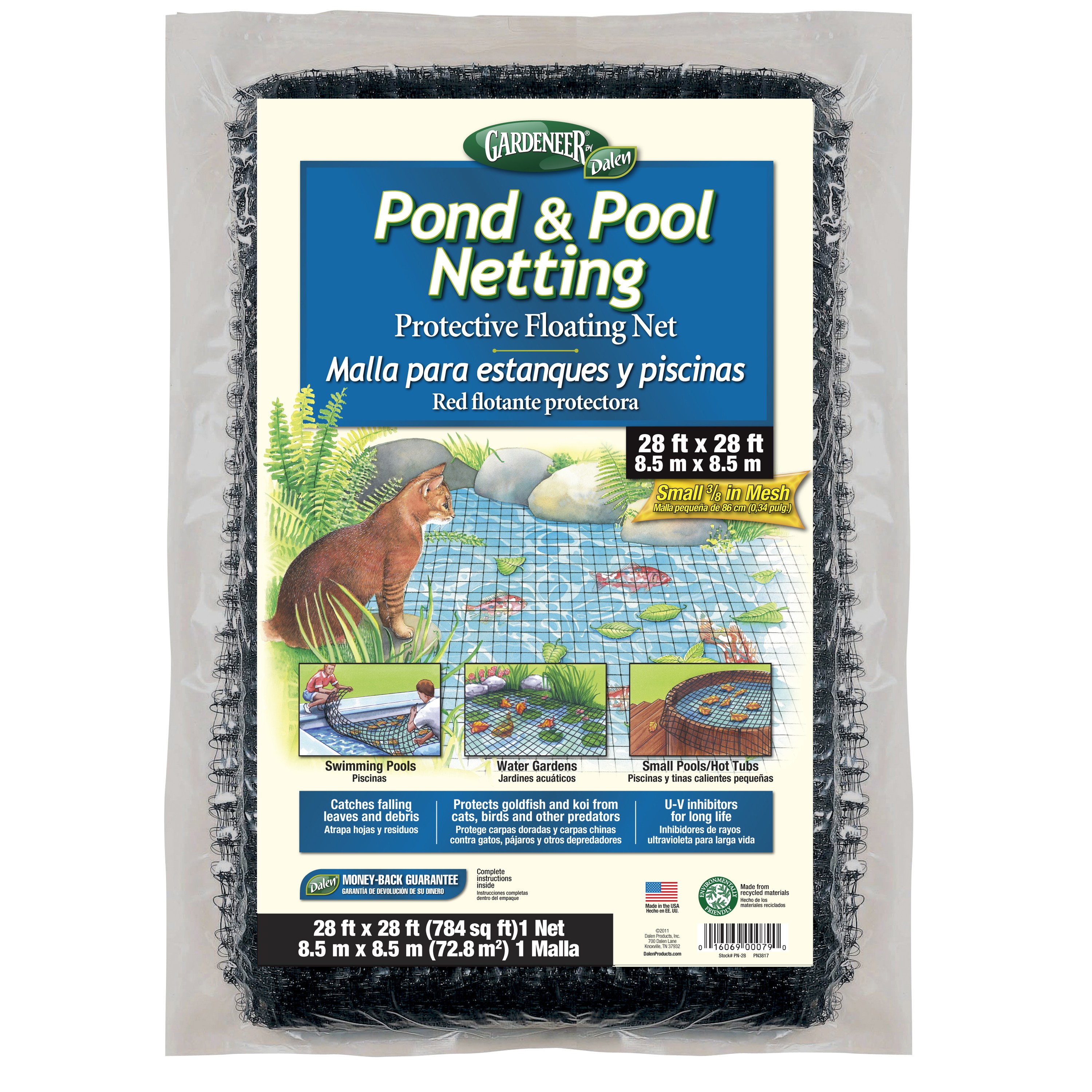 Dalen 28'x28' Pond Netting 3/8" Mesh