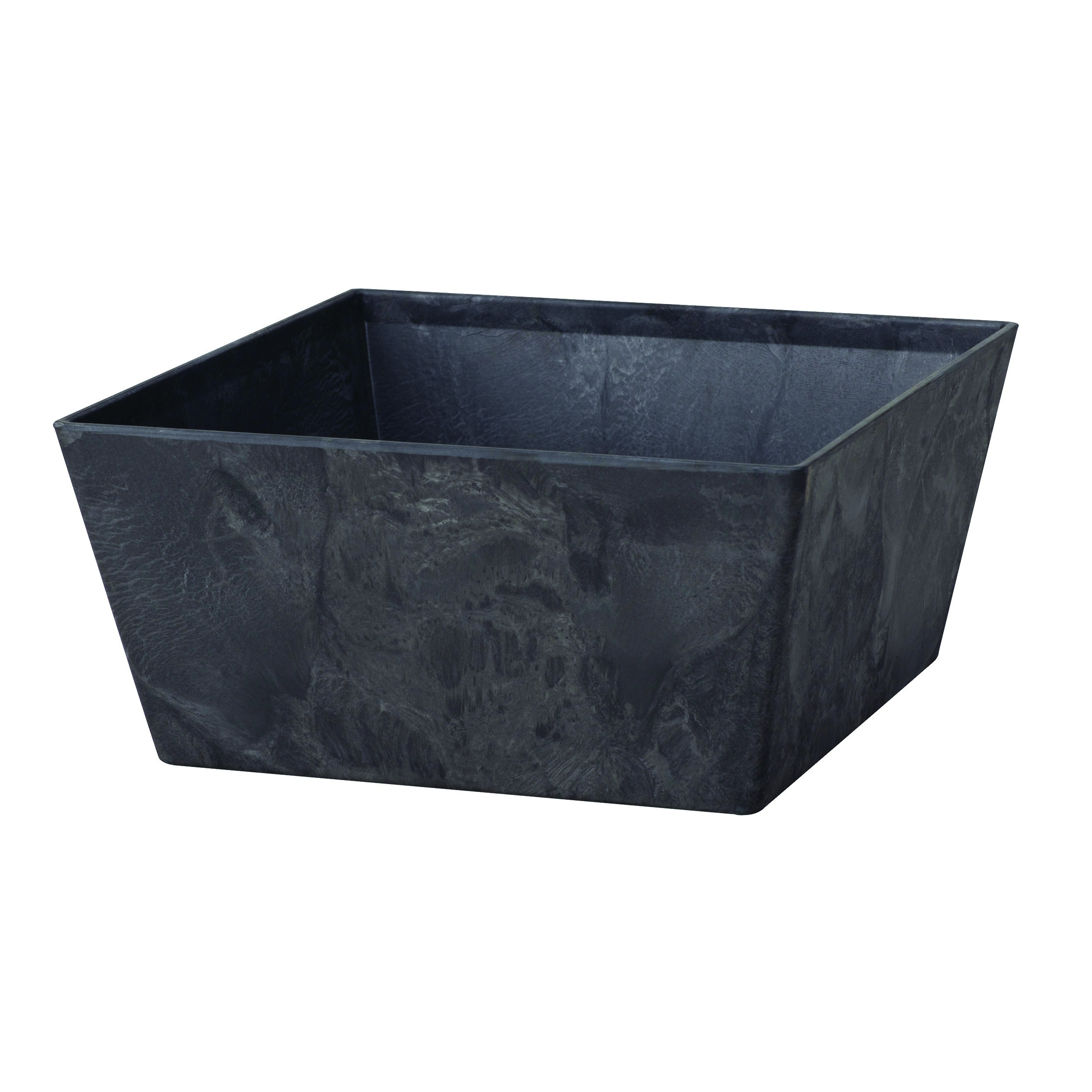 ArtStone Ella 10" Low Square Planter Black — priced per each; minimum 5; multiples of 5