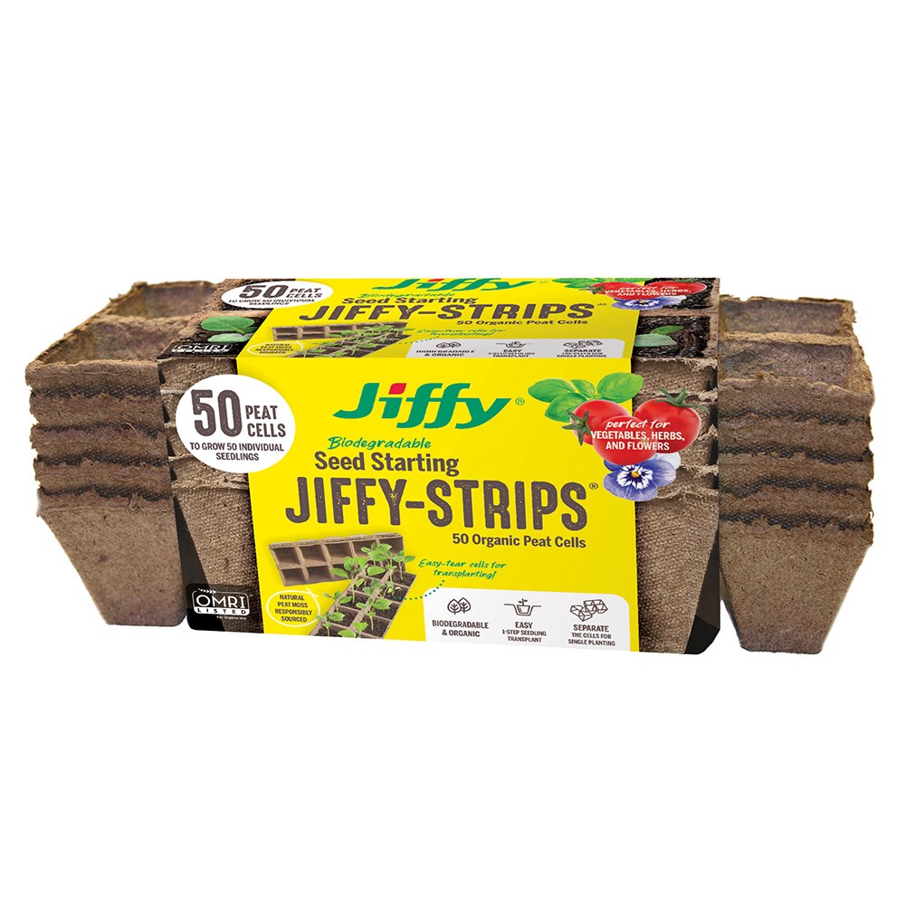 Jiffy 1.75" Peat Strip 5 Strips Of 10 Pots Each