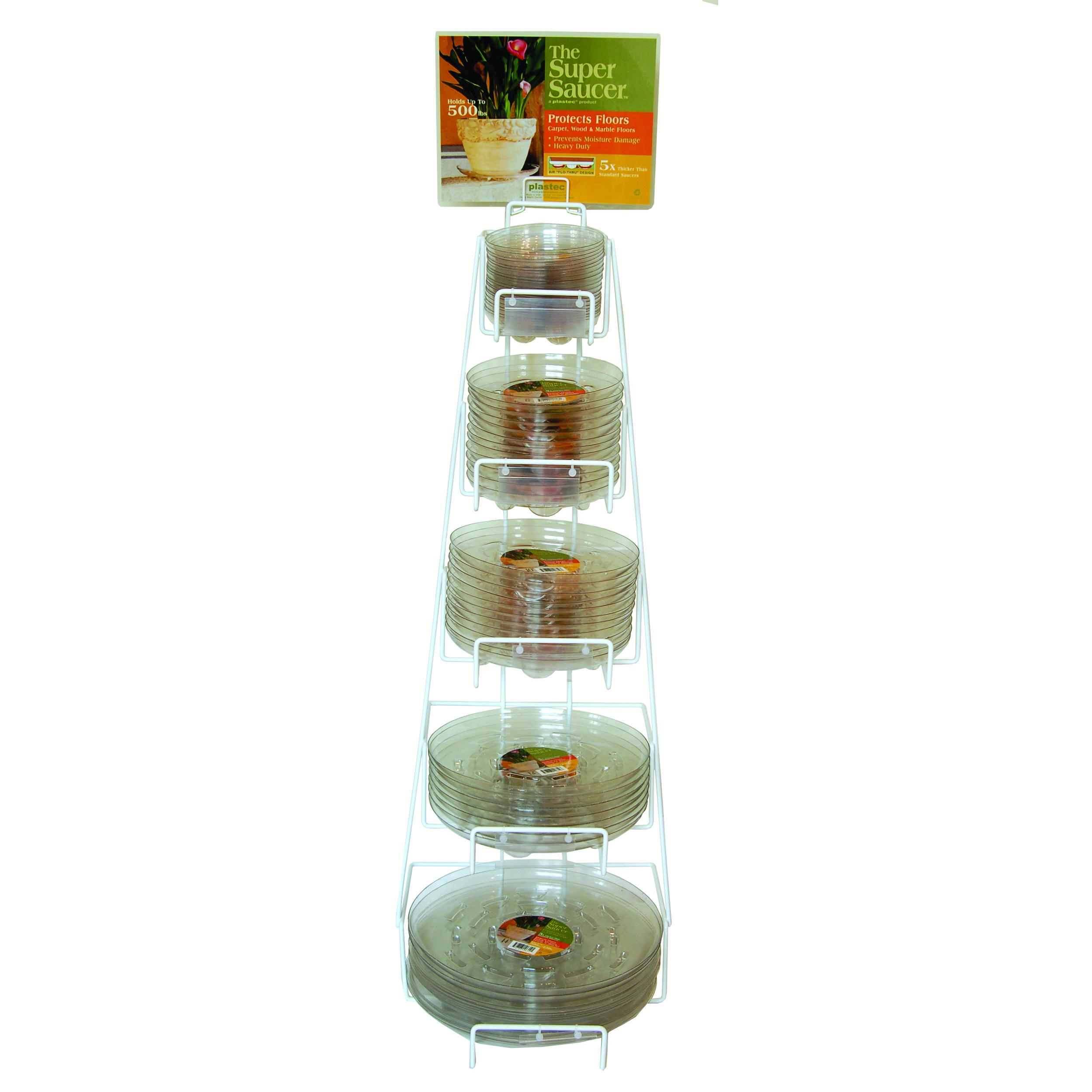 Plastec 60pc Standing Display Assortment Of Super Saucers
